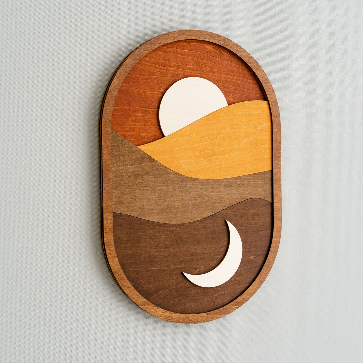 Sun And Moon Wood Wall Art Wood for Modern Wall Decor R22