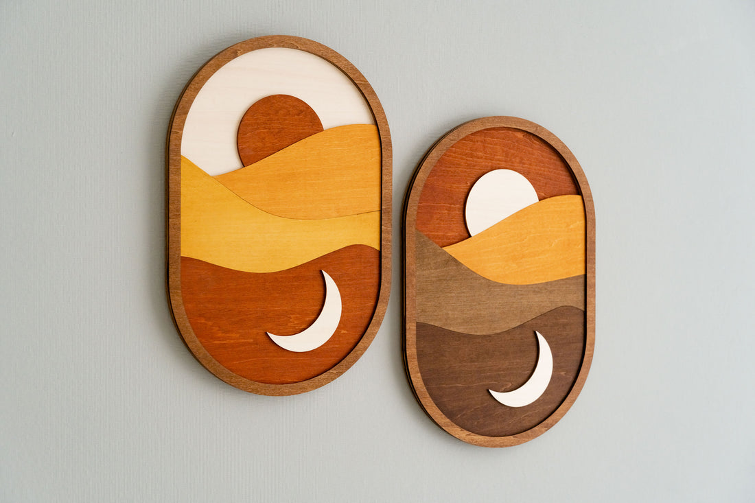 Transform Your Space with Modern Sun and Moon Wall Art