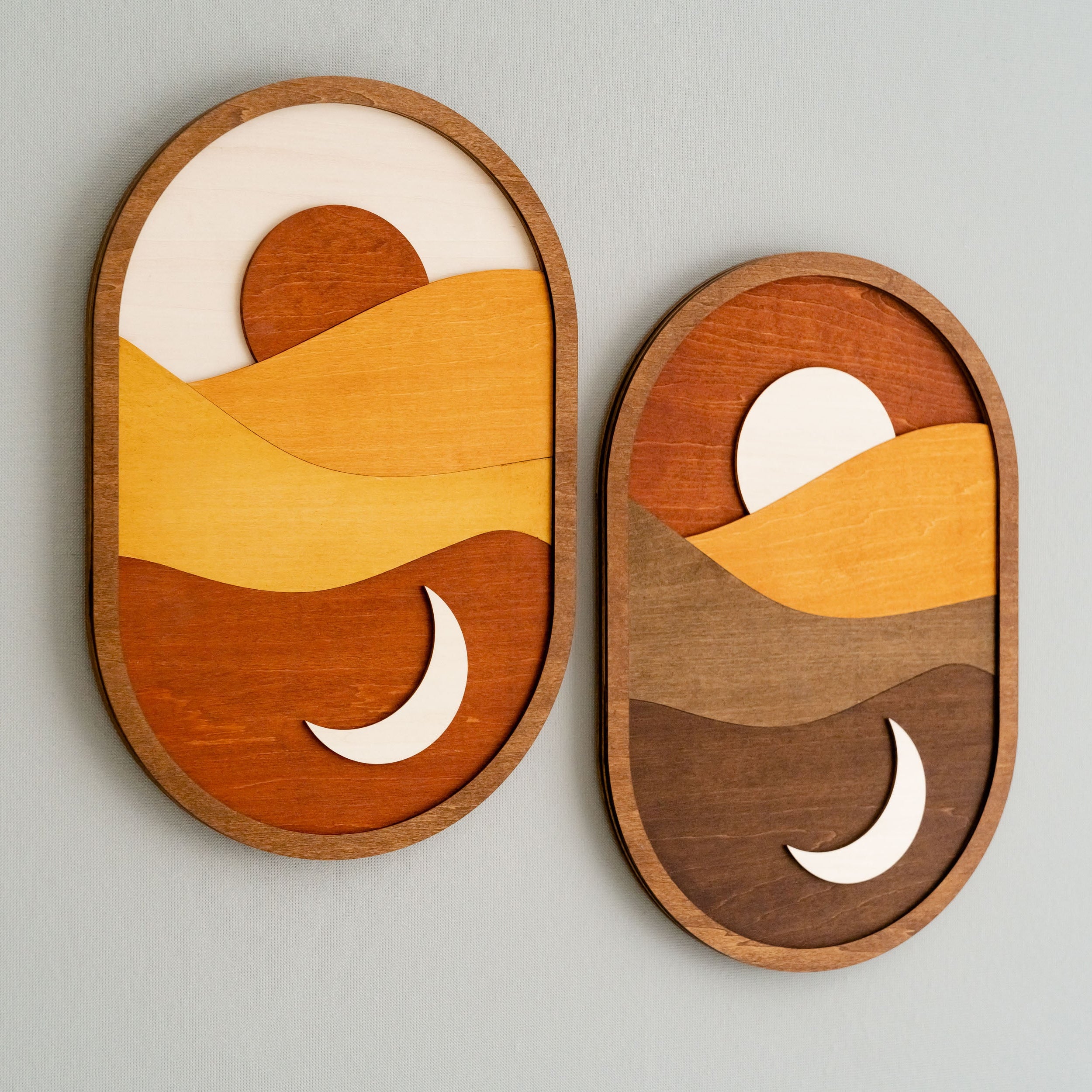 Transform Your Space with Modern Sun and Moon Wall Art R22