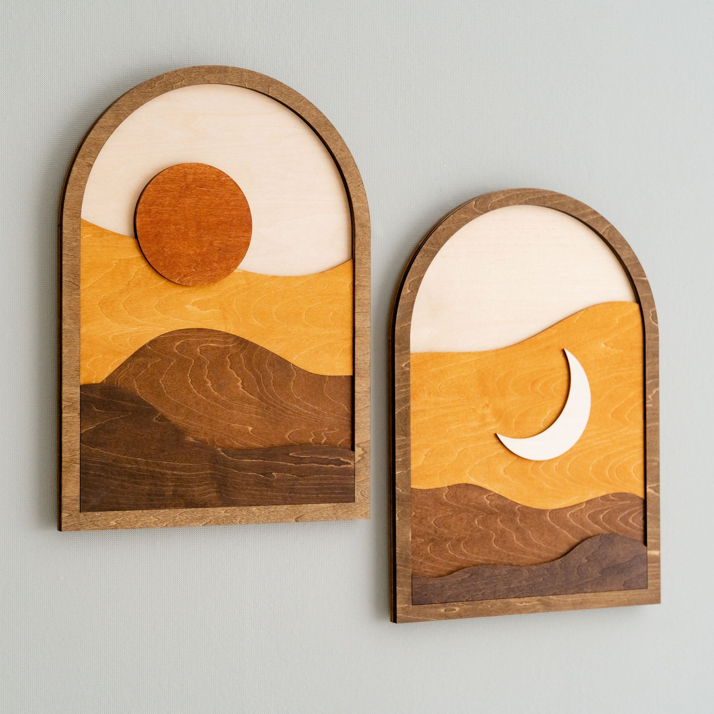 Celestial Sun and Moon Wall Art for Boho Home Decor R21
