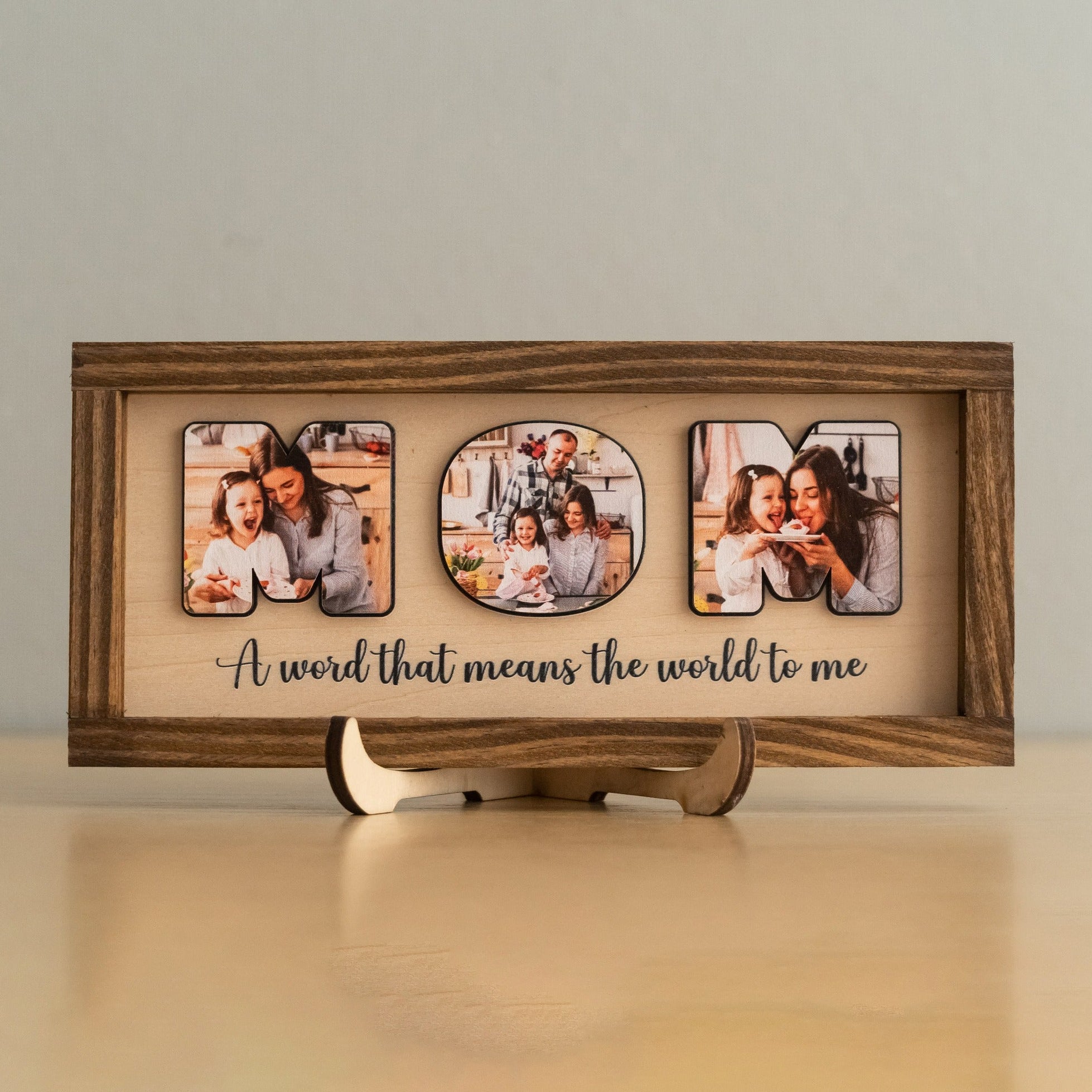 Custom Mom Wooden Frame for Best Gifts for Mom and Family Picture Frame D60
