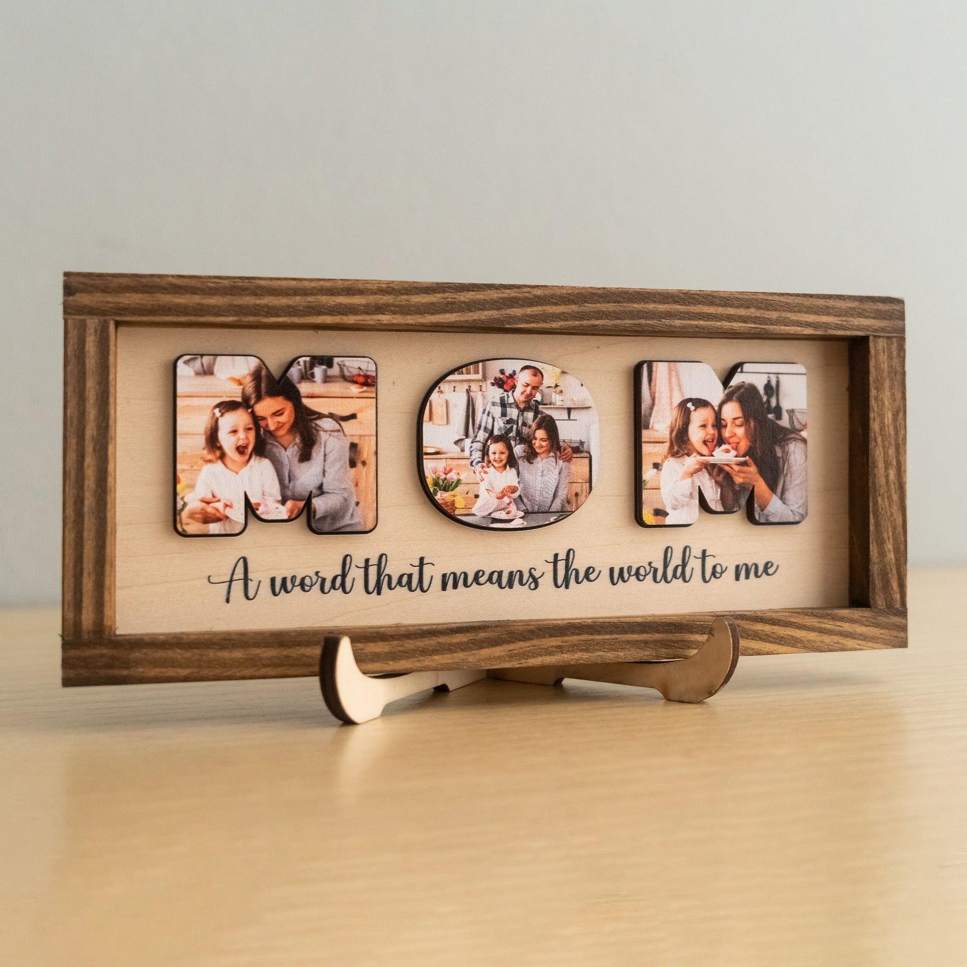 Custom Mom Wooden Frame for Best Gifts for Mom and Family Picture Frame D60