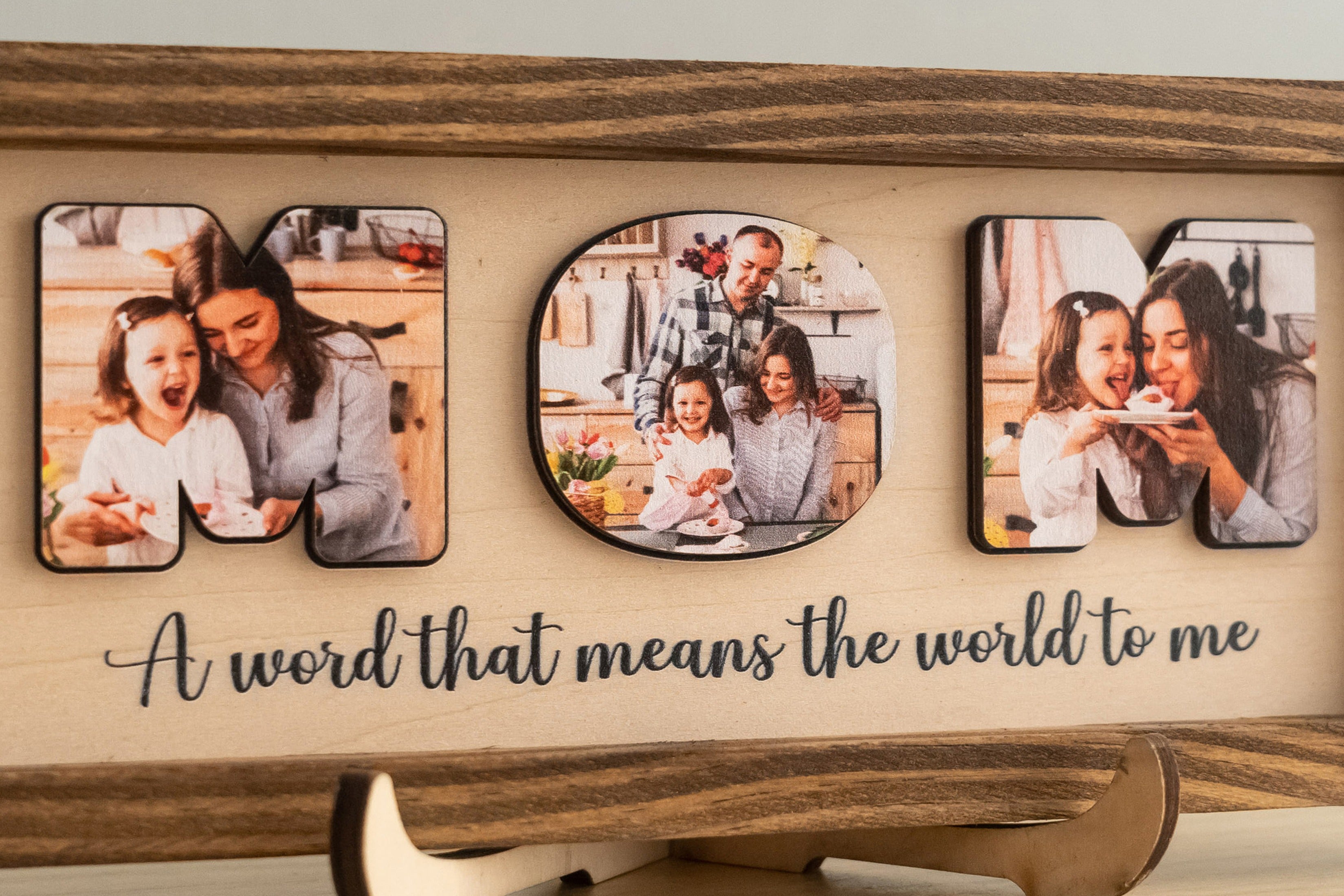 Custom Mom Wooden Frame for Best Gifts for Mom and Family Picture Frame D60