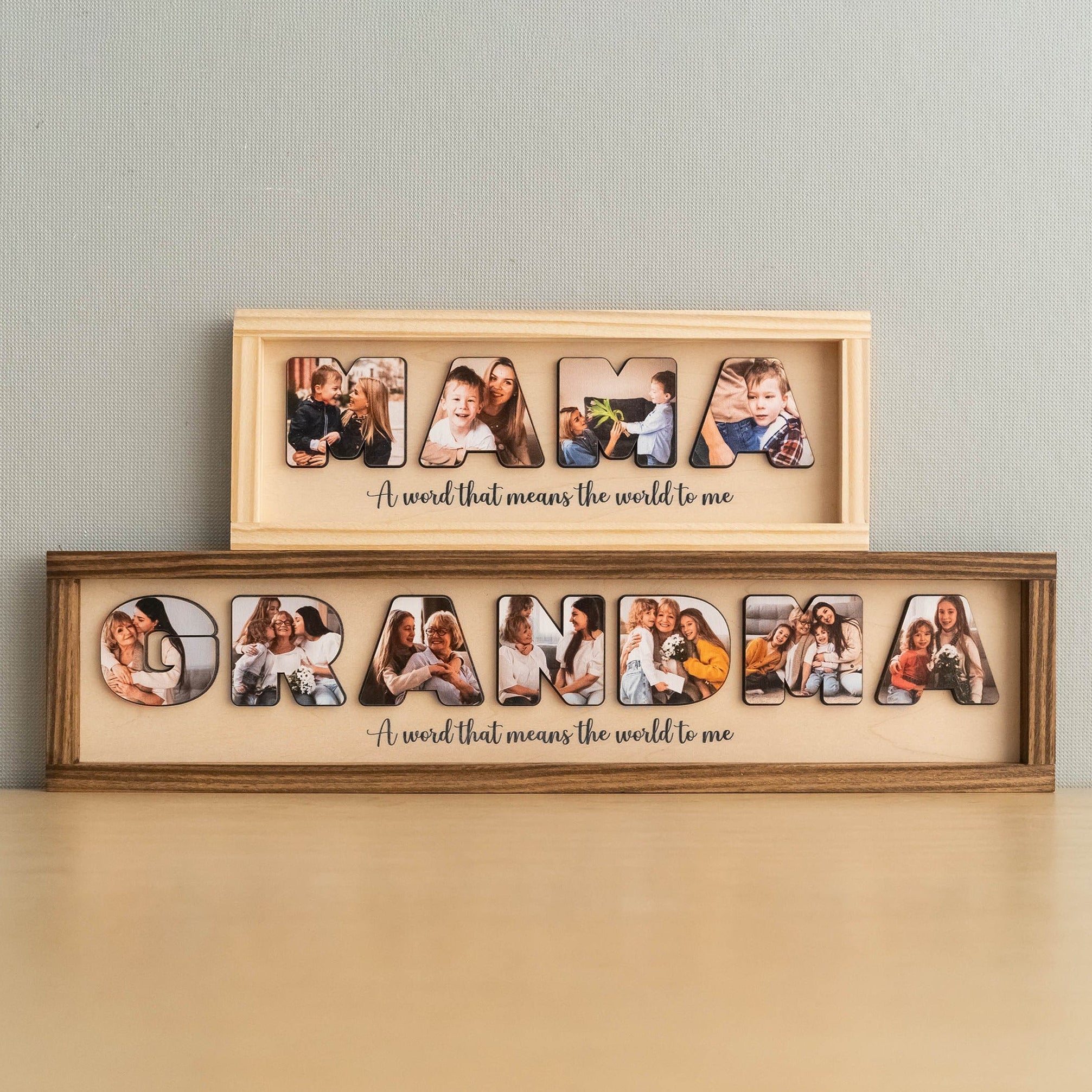 Personalized Photo Mom Wooden Frame for Mothers Day Gift and Wooden Picture Frame D60