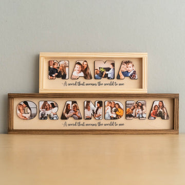 Personalized Photo Mom Wooden Frame for Mothers Day Gift and Wooden Picture Frame D60