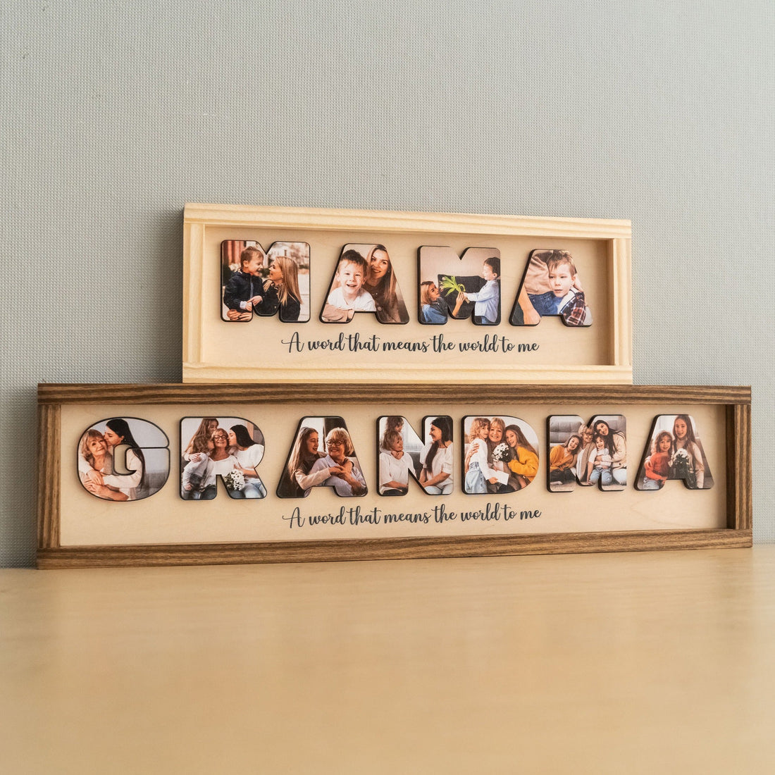 Personalized Photo Mom Wooden Frame for Mothers Day Gift and Wooden Picture Frame D60