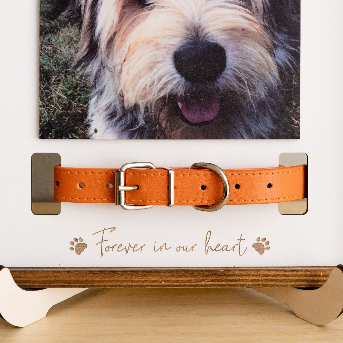 Rustic Boho Pet Memorial Photo Plaque For Elegant Home Decor Tribute E35