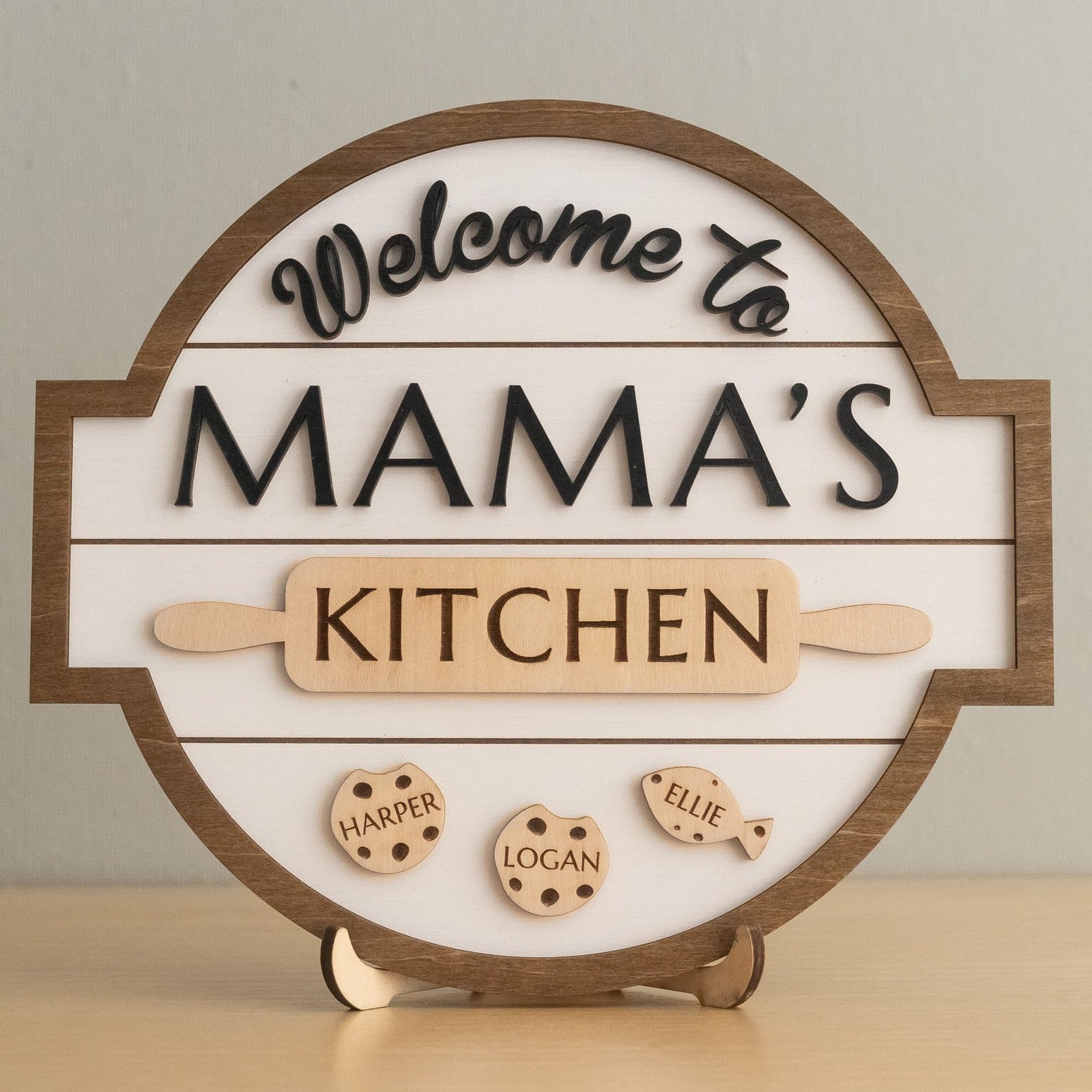 Personalized Mama Kitchen Wood Sign wood kitchen wall decor for mom D63