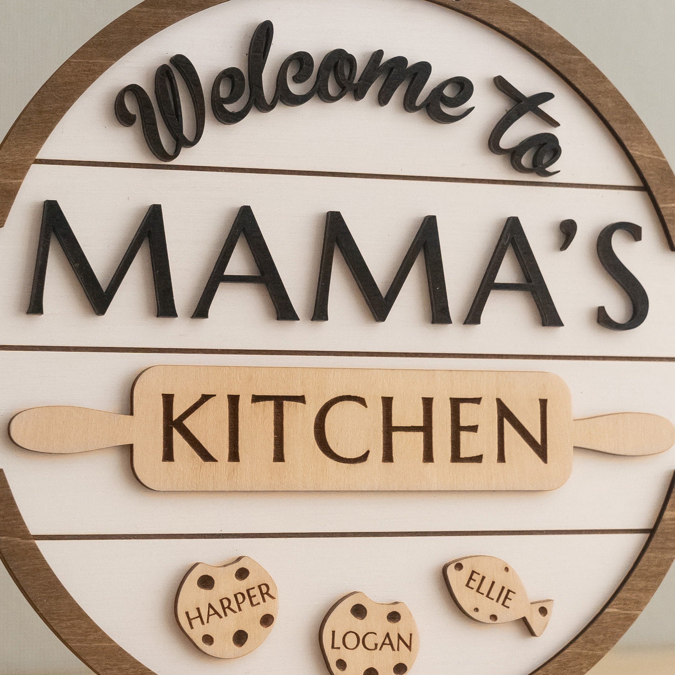 Personalized Mama Kitchen Wood Sign wood kitchen wall decor for mom D63