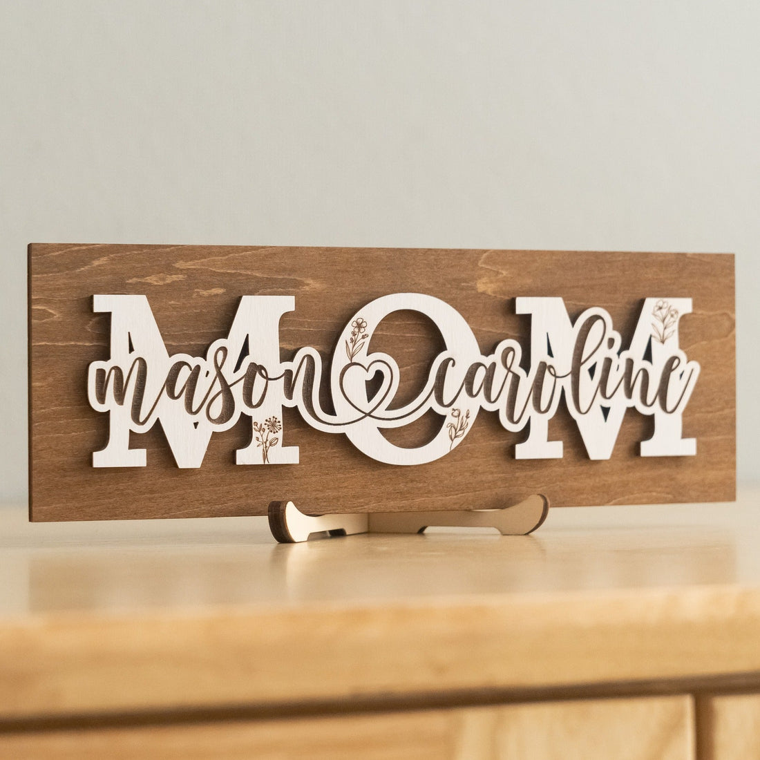 Personalized Mom Name Wood Sign wood personalized gift for mom D64