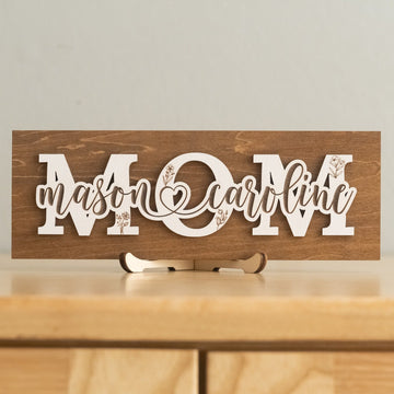Personalized Mom Name Wood Sign wood personalized gift for mom D64