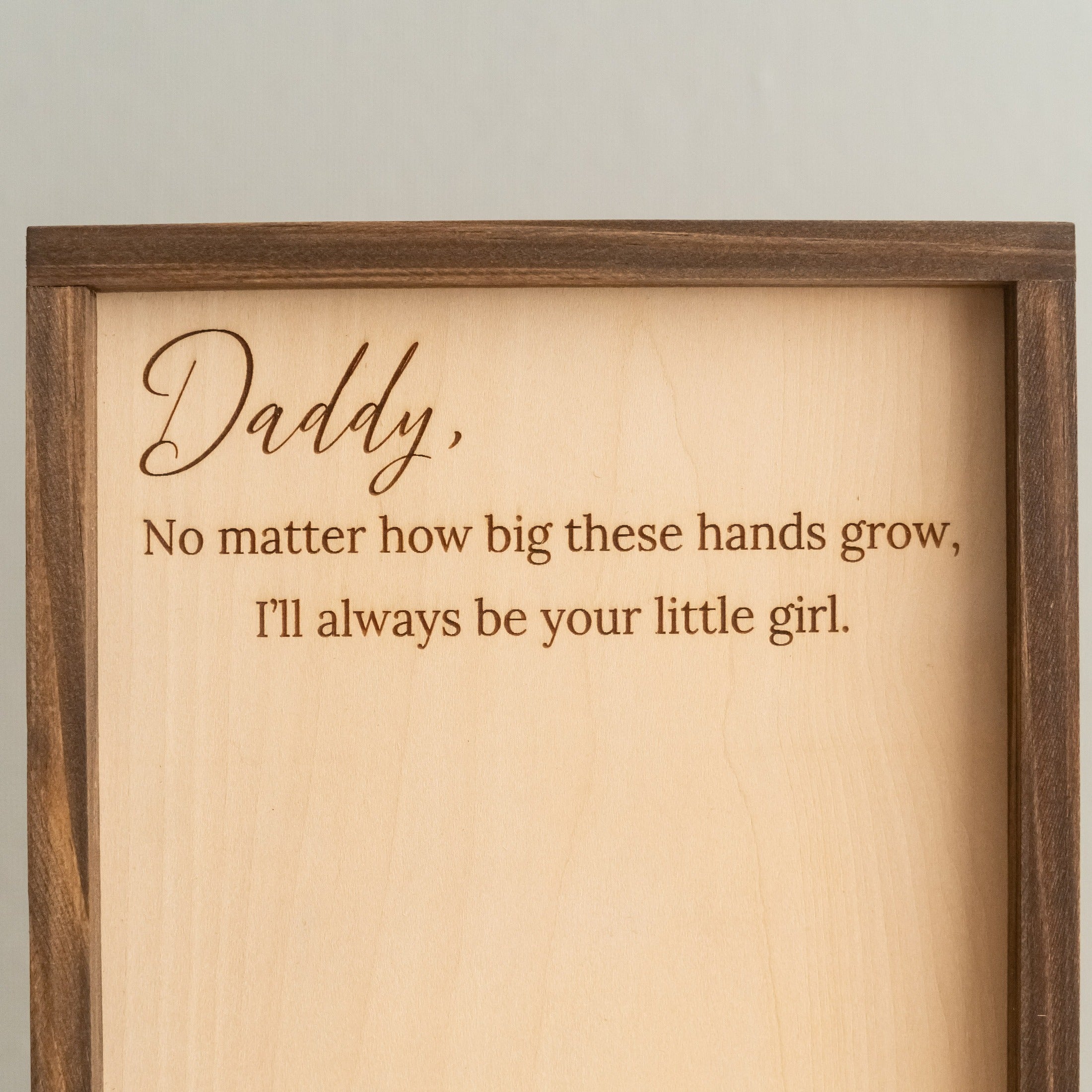 Daddy Handprint Keepsake Wood Sign Gift for Father Decor D67
