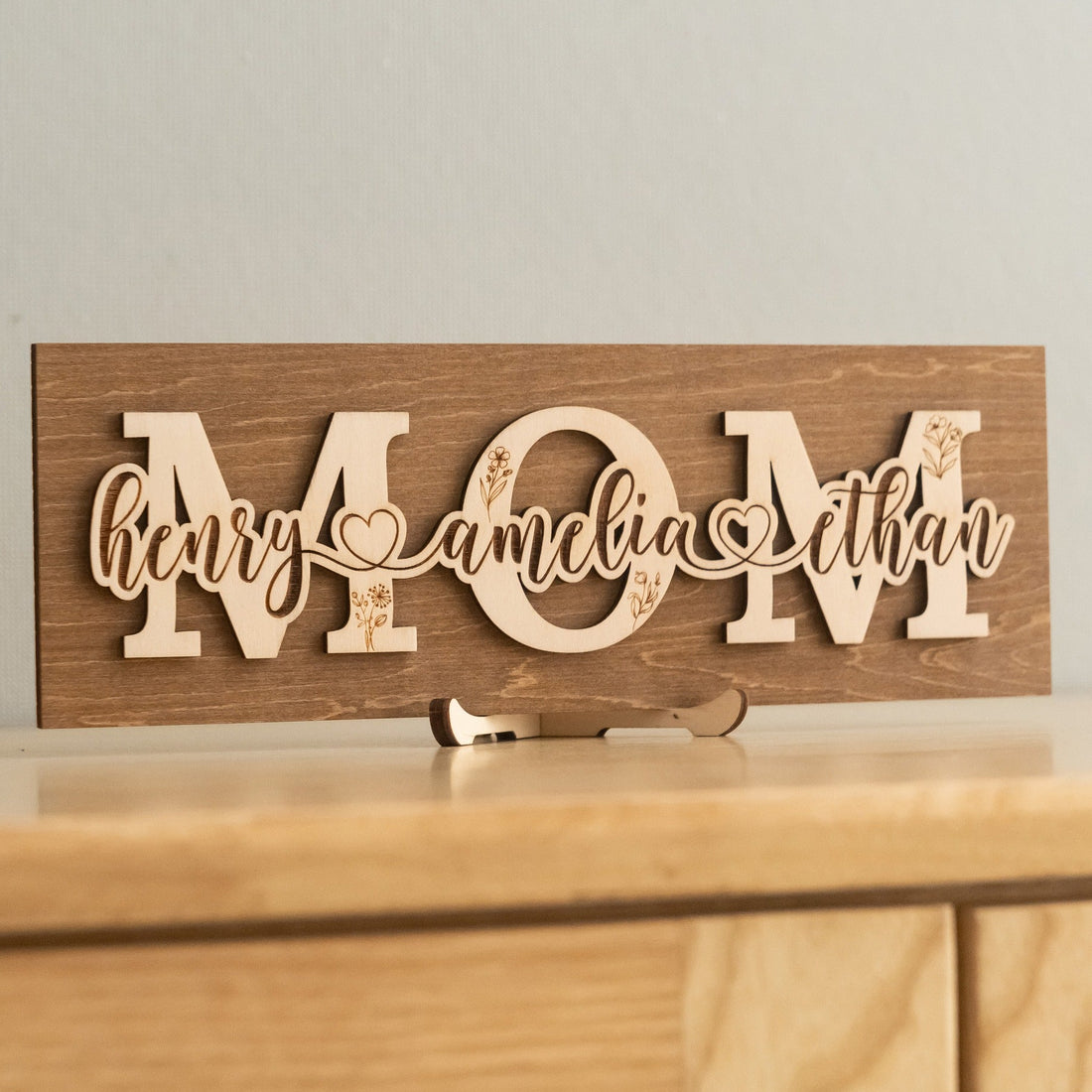 Personalized Mom Name Wood Sign wood mothers day gift decor D64
