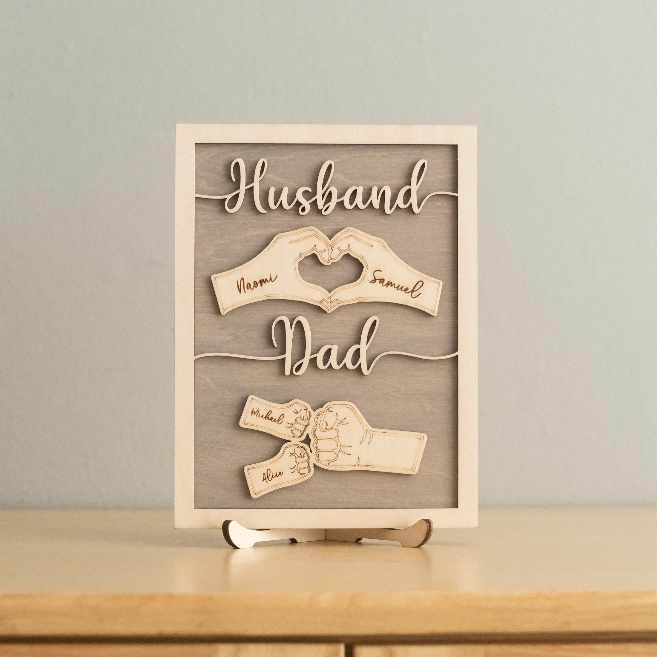 Personalized Husband Dad Wood Sign Fathers Day Present for Dad D69