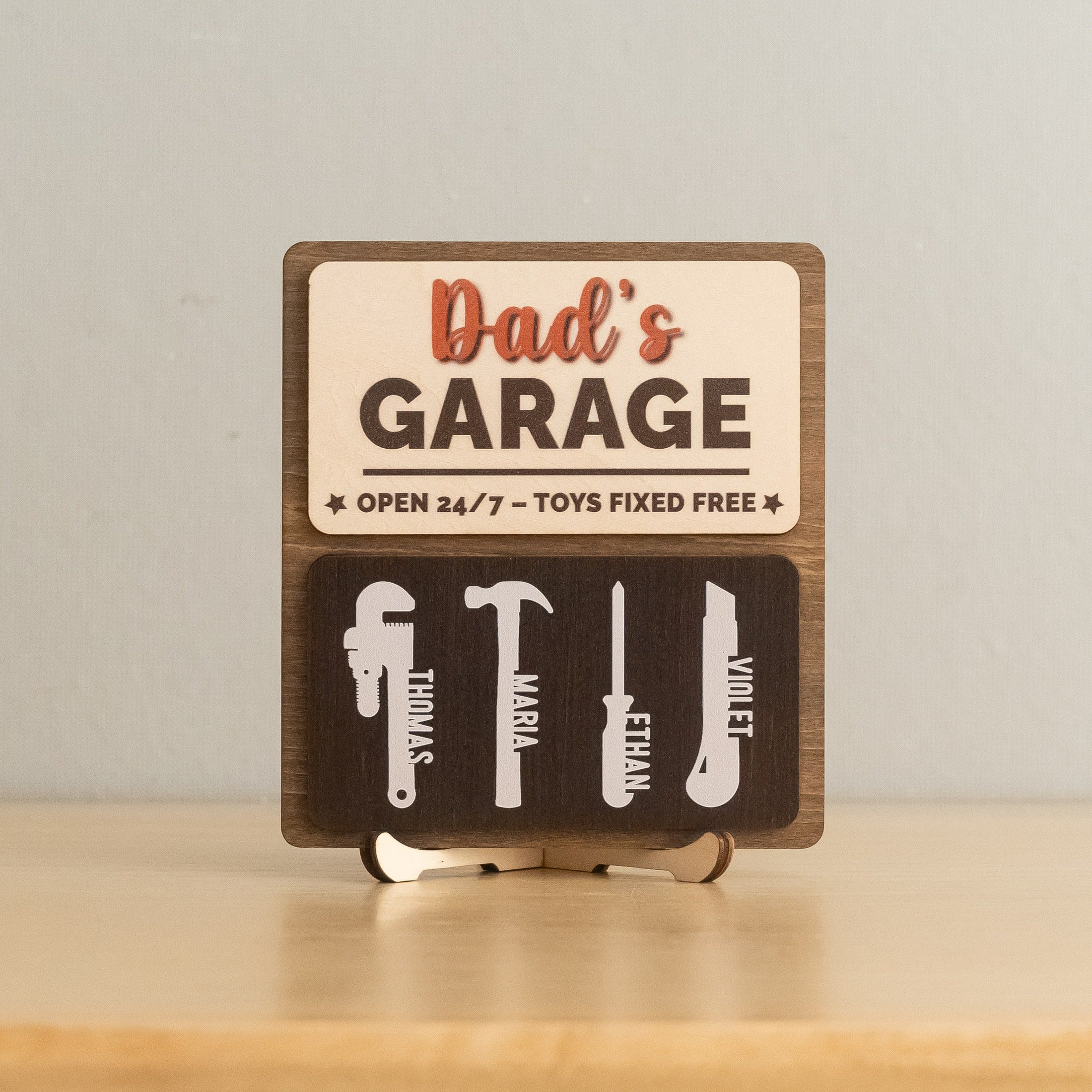 Personalized Dad Garage Wood Sign Gift for Grandpa Decor D78