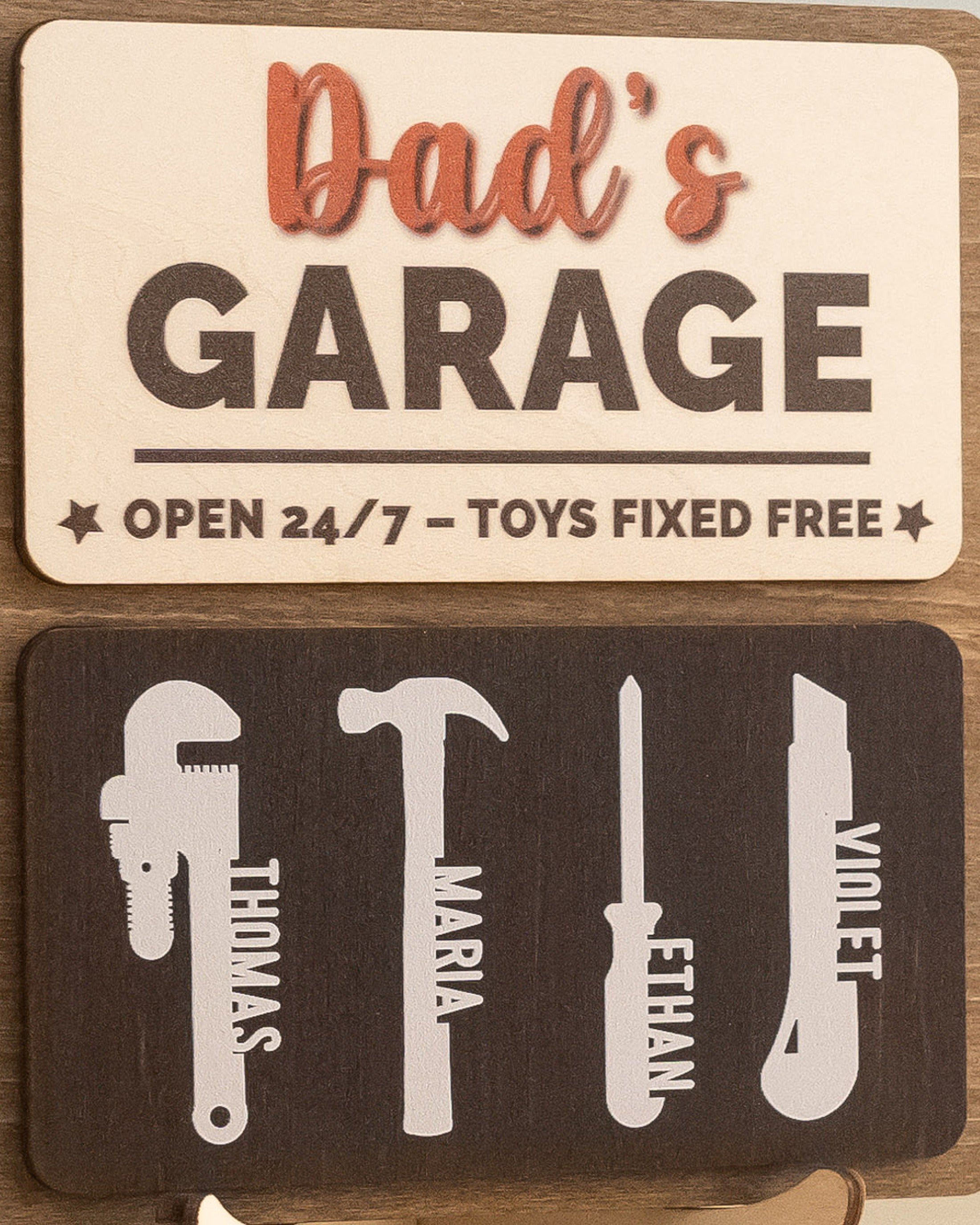 Personalized Dad Garage Wood Sign Gift for Grandpa Decor D78