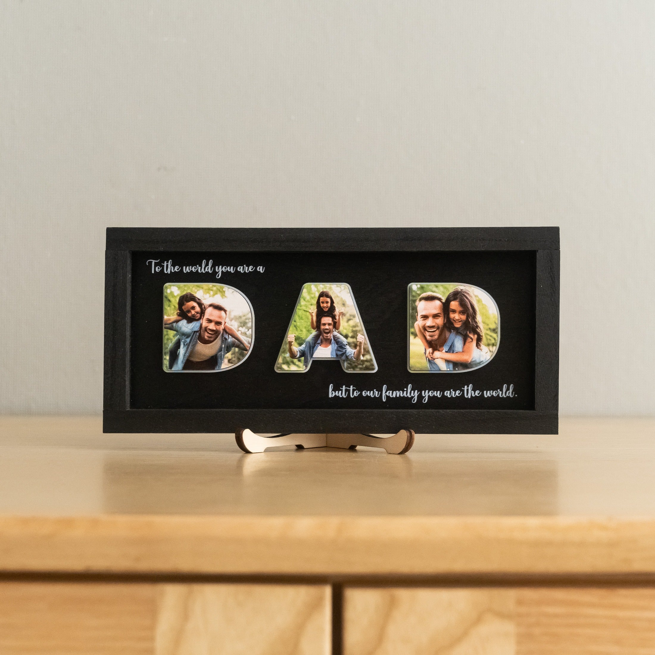 Personalized Photo Dad Wooden Frame Gift for Dad Rustic Decor D79