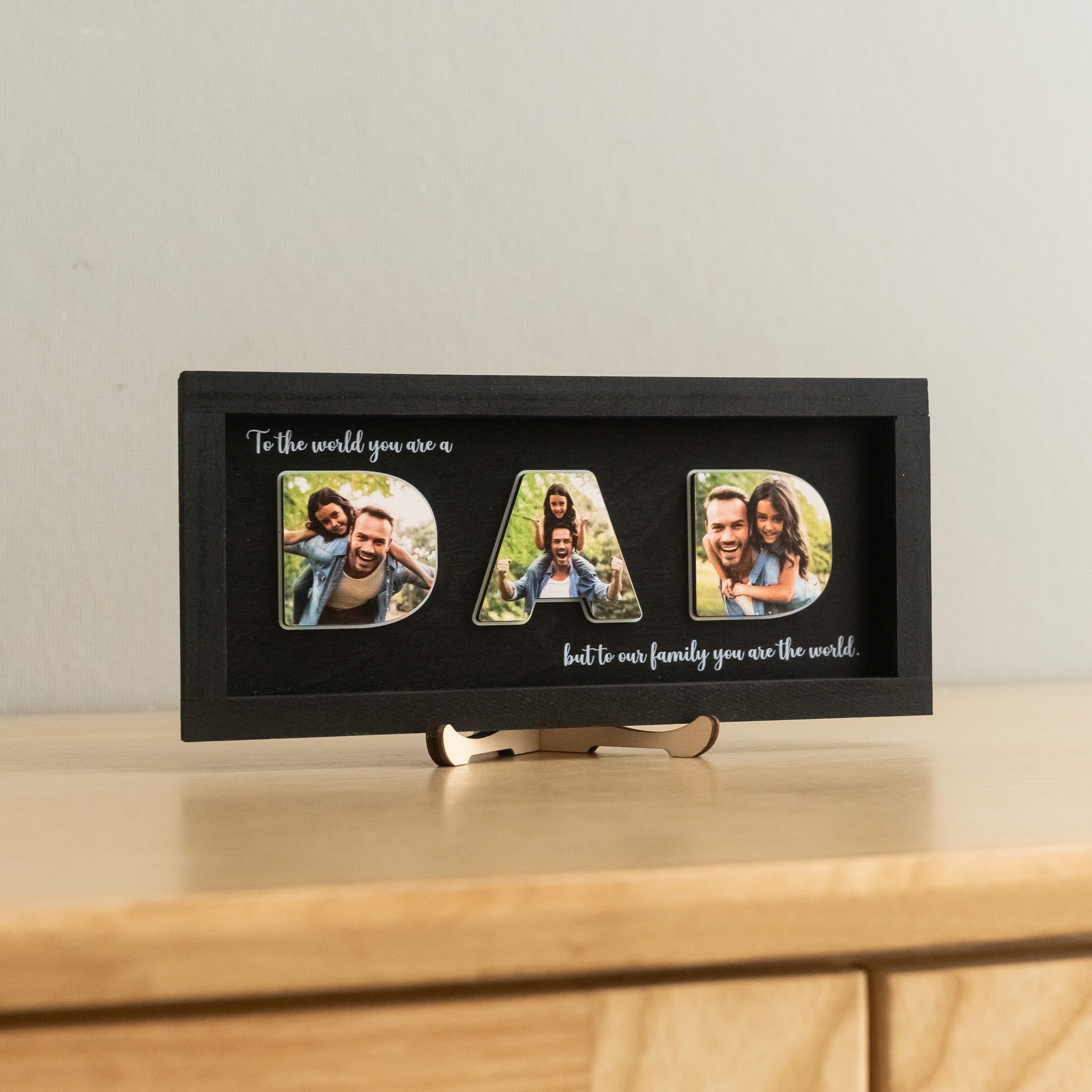 Personalized Photo Dad Wooden Frame Gift for Dad Rustic Decor D79