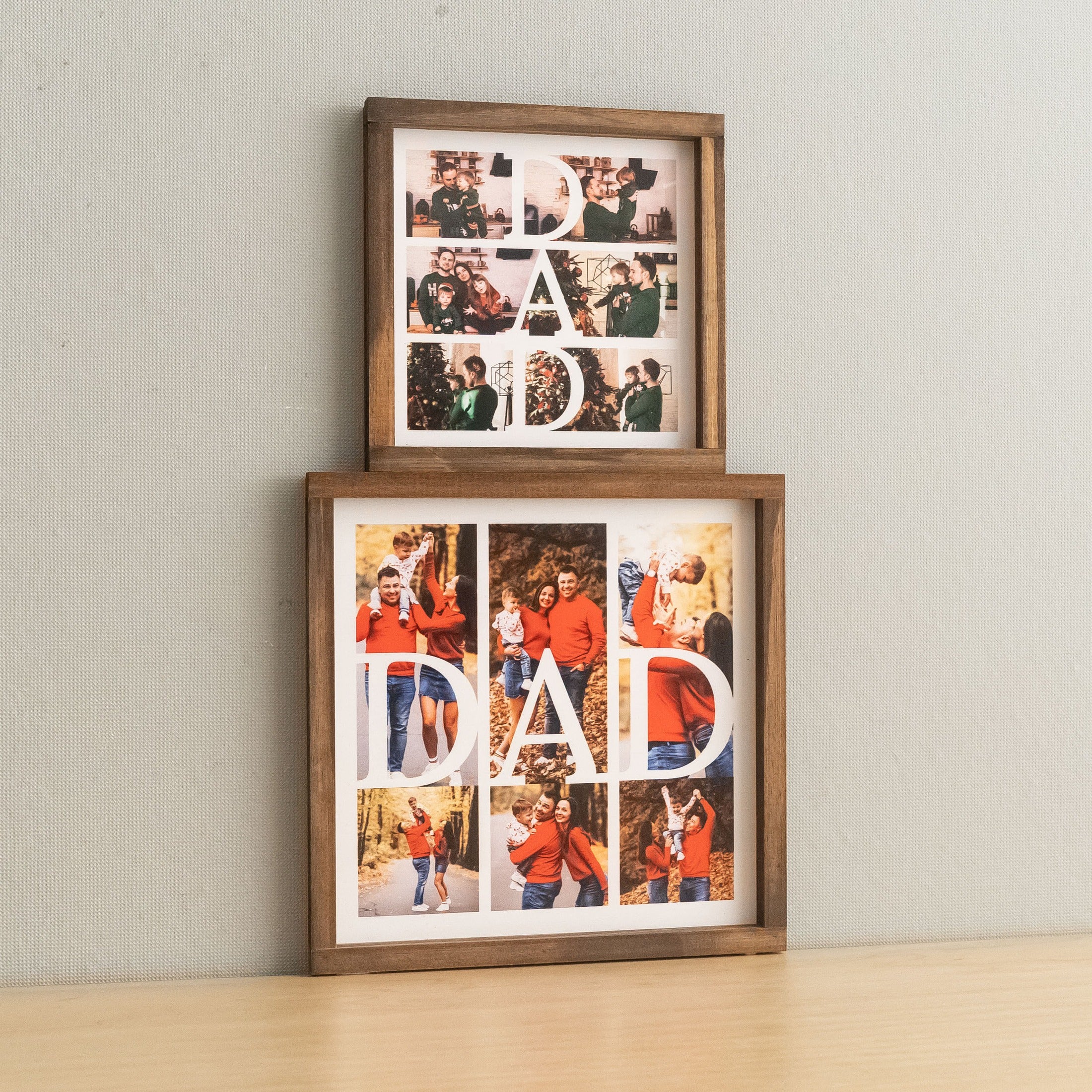 Personalized Photo Dad Wooden Frame for Unique Gift Modern Decor D83