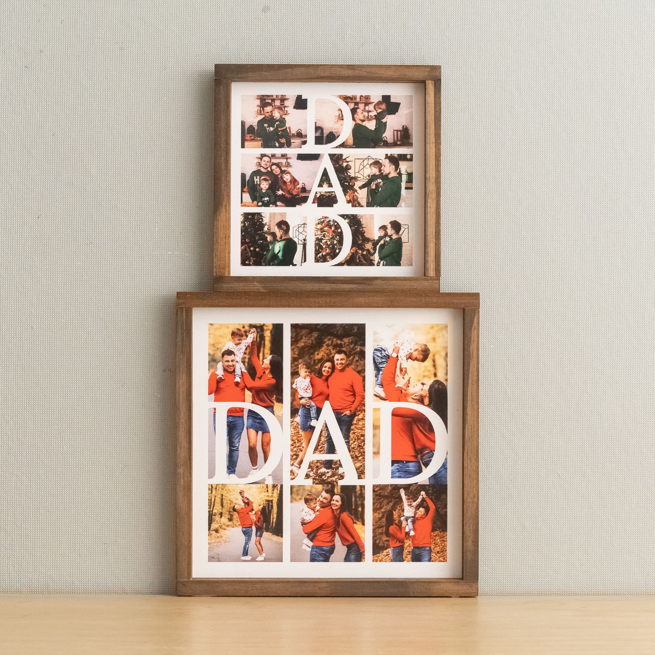 Personalized Photo Dad Wooden Frame for Unique Gift Modern Decor D83