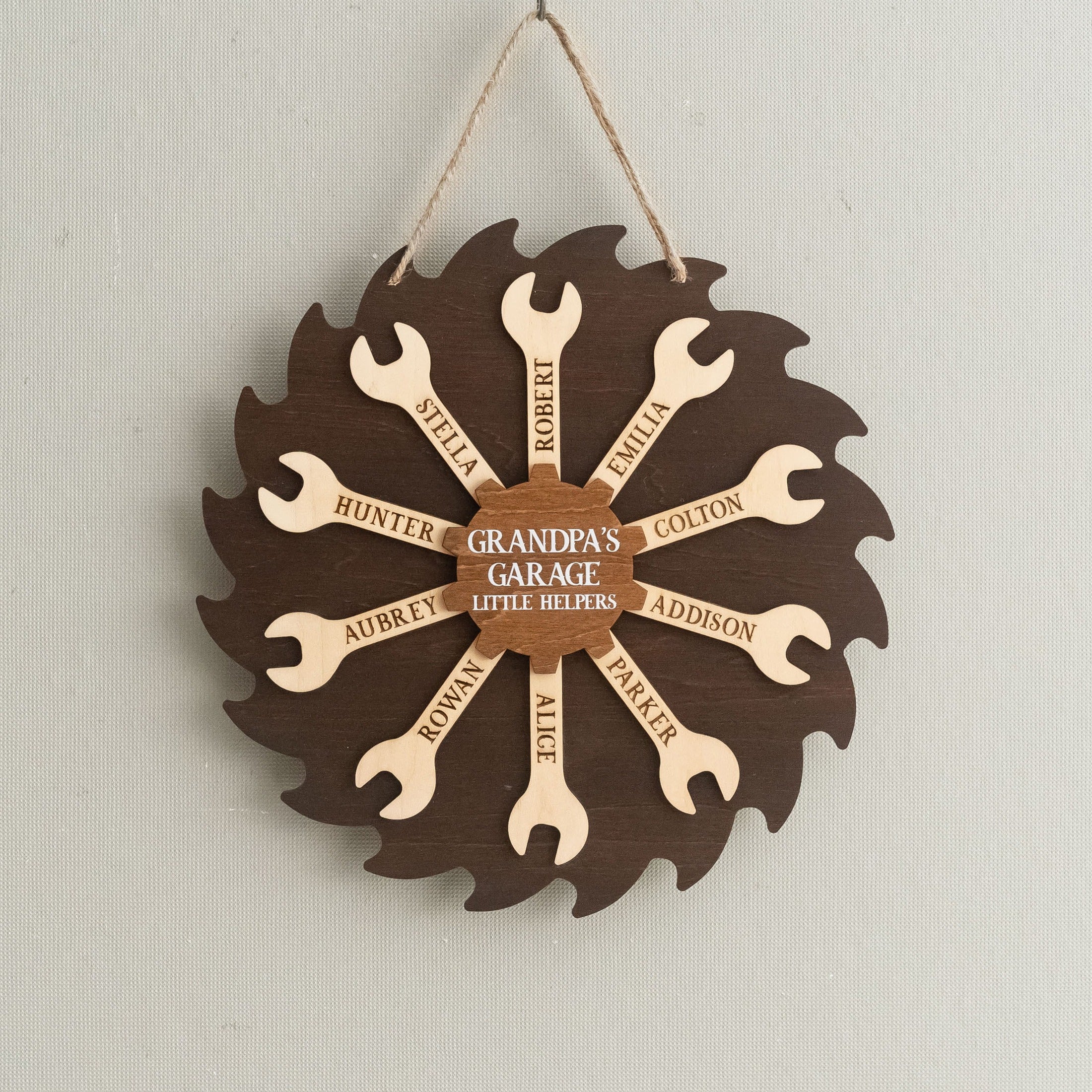 Personalized Daddy Garage Tool Wall Sign Wood for Garage Decor Ideas D81