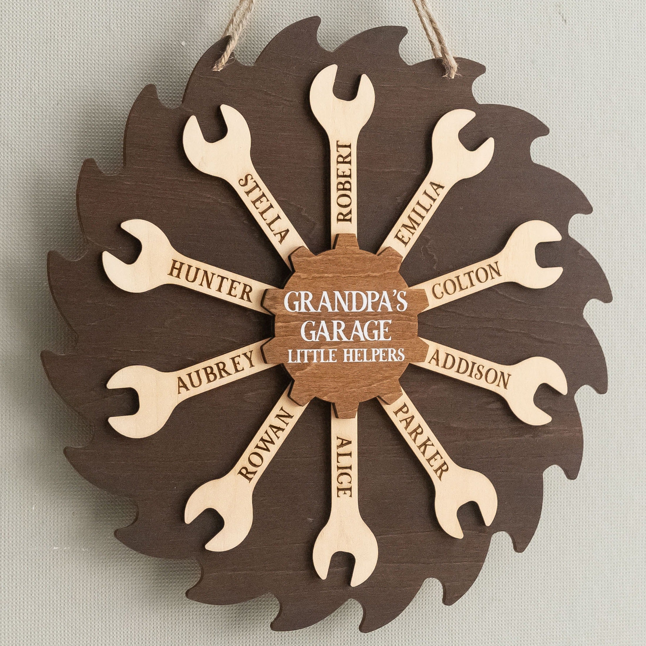 Personalized Daddy Garage Tool Wall Sign Wood for Garage Decor Ideas D81