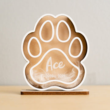 Personalized Wooden Pet Hair Keepsake for Pet Memorial Decor R23
