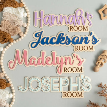 Personalized Kids Room Name Sign For Door Decor and Custom Touch