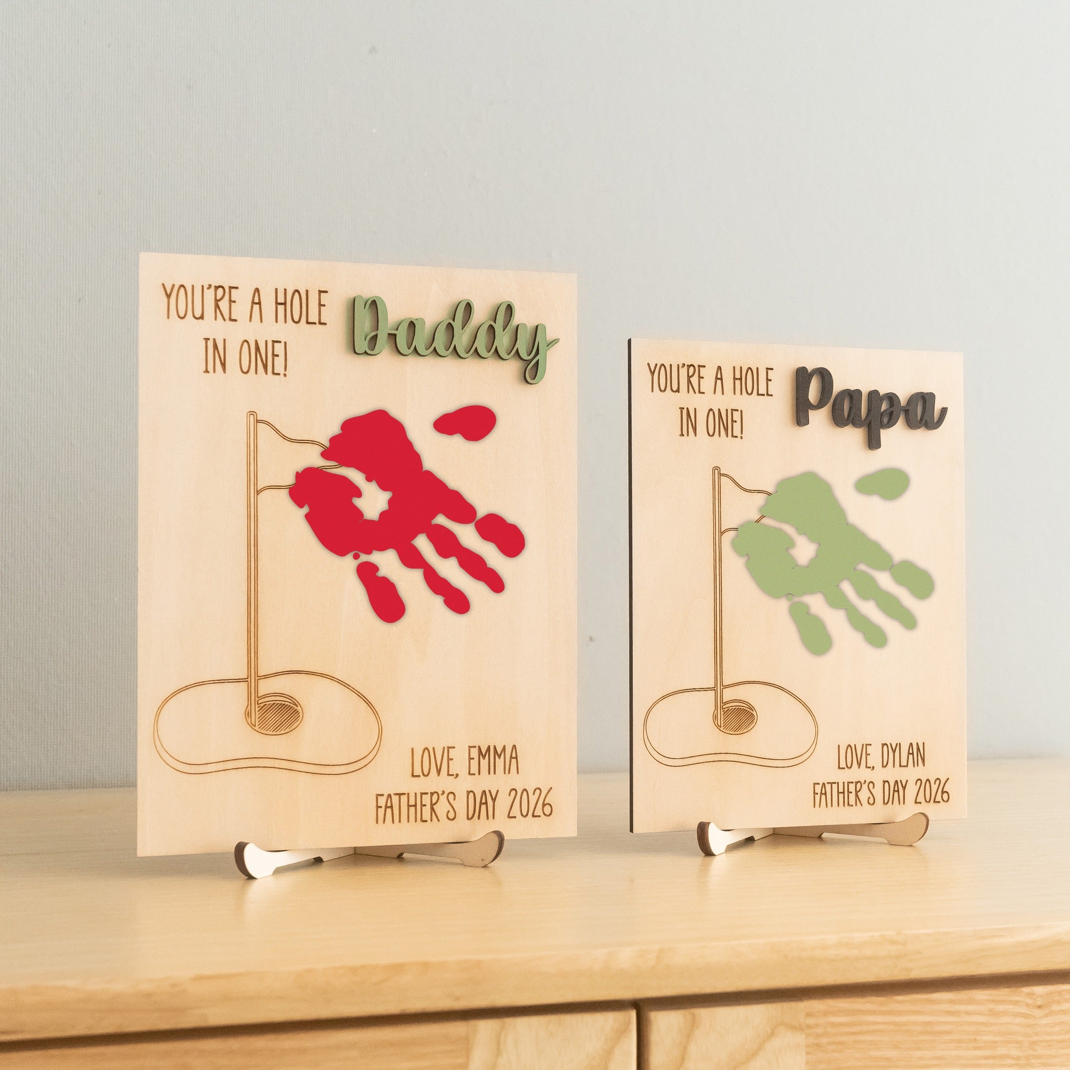 Papa Handprint Keepsake Wood Sign Fathers Day Gift for Dad D66