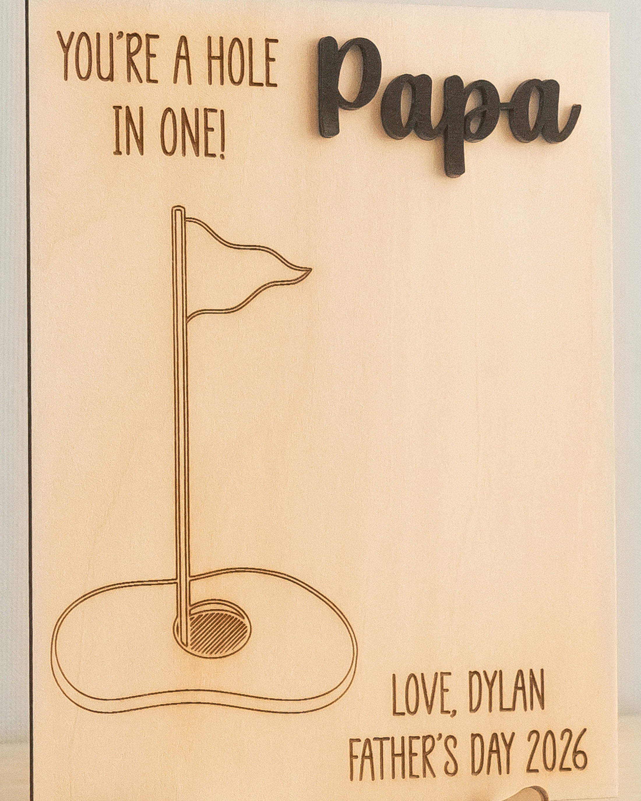 Papa Handprint Keepsake Wood Sign Dad Fathers Day Gift Decor D66