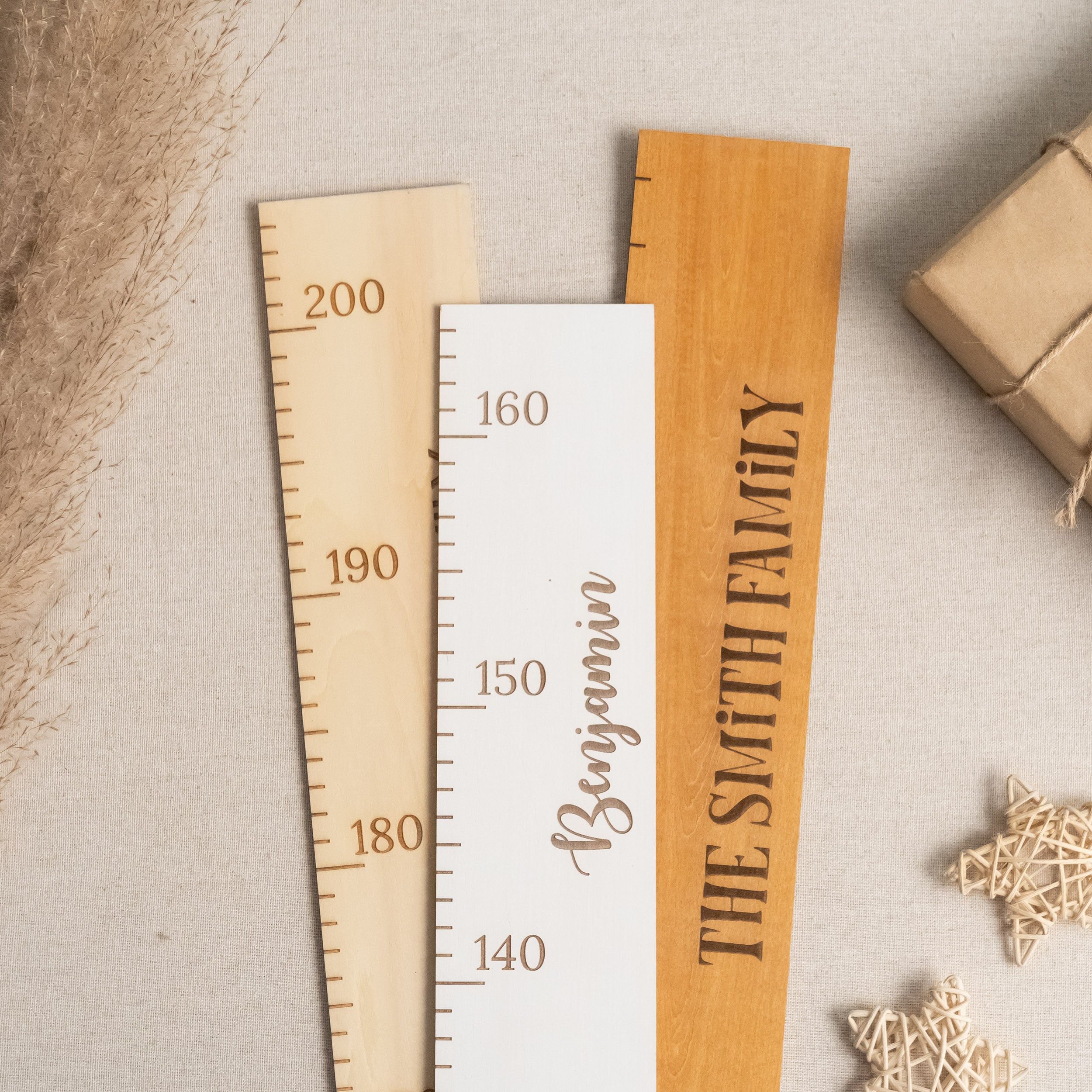 Personalized Wooden Growth Chart Ruler for Kids and Wall Decor Y72