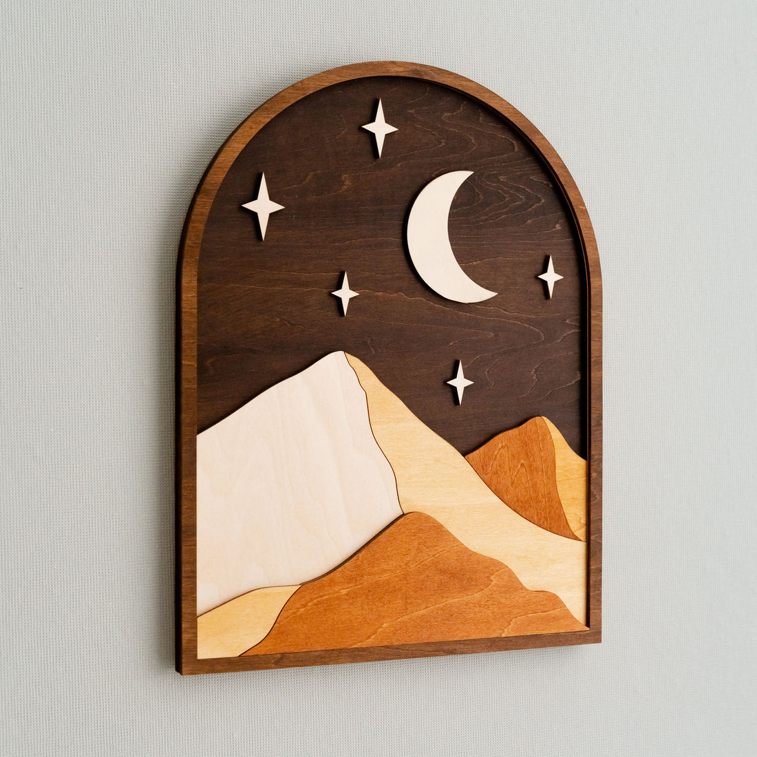 Sun And Moon Wood Wall Art Wood for Modern Boho Wall Decor J53