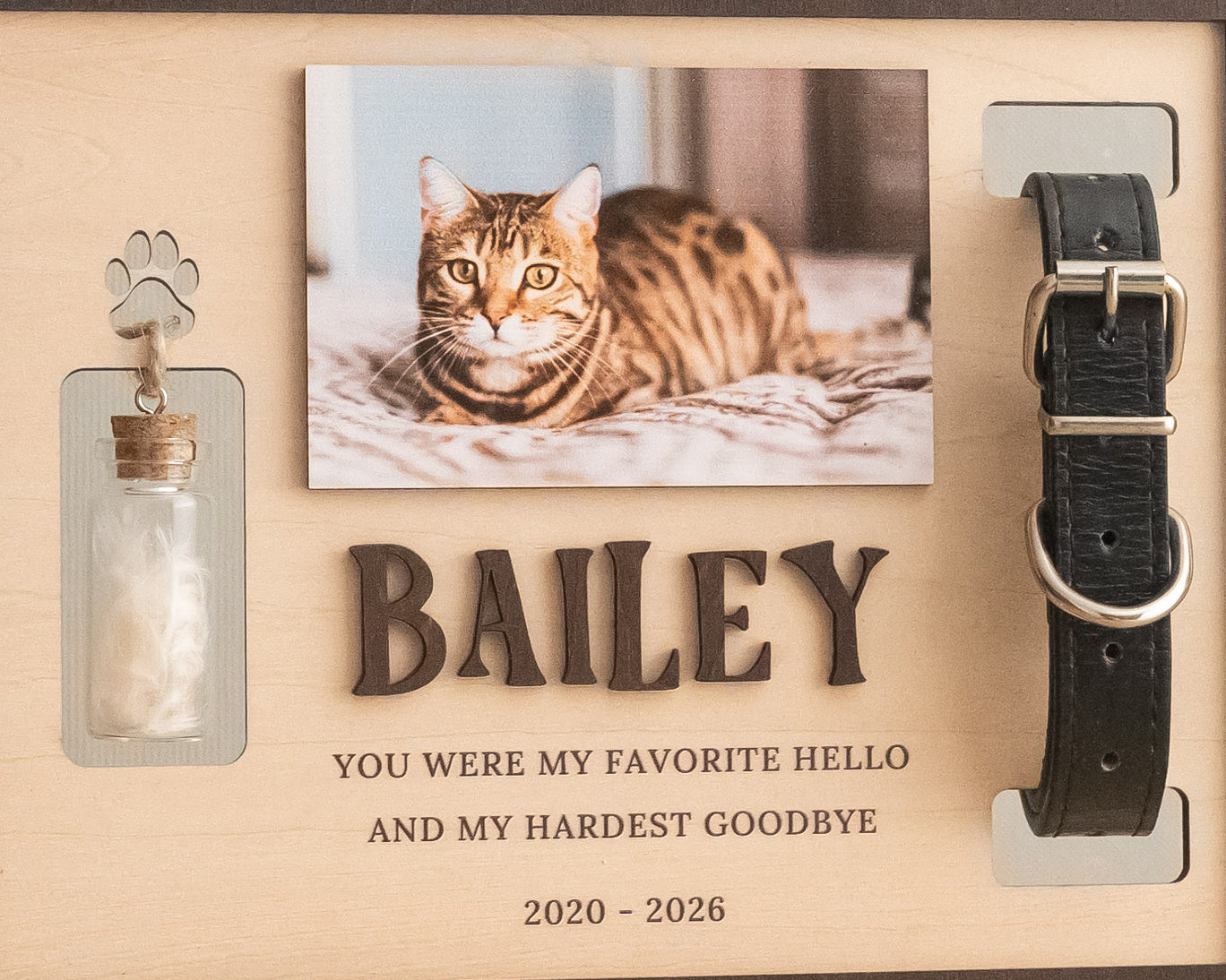 Personalized Pet Memorial Photo Wood Sign and Memorial Frame B14