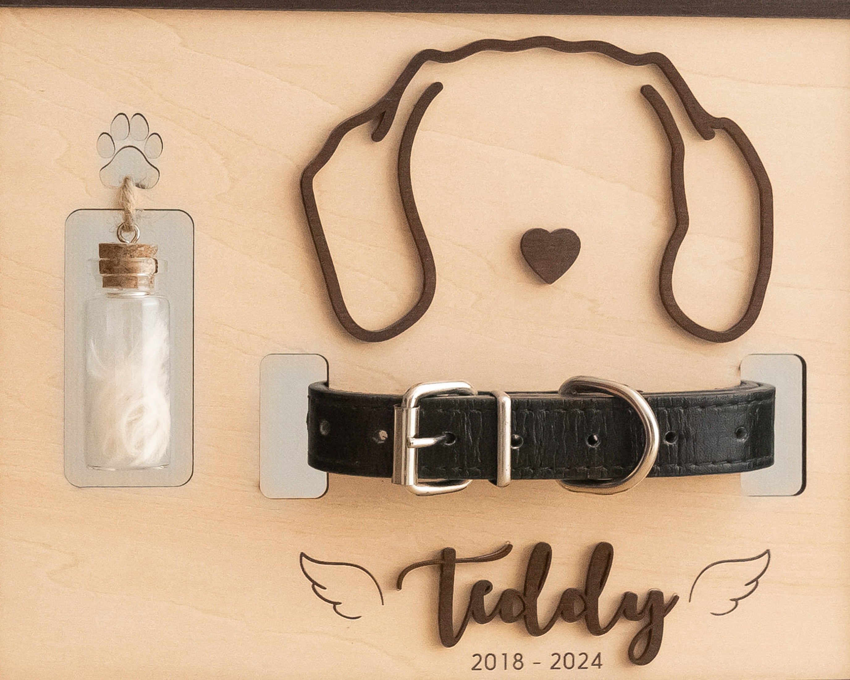 Personalized Wooden Dog Memorial Heart Sign Decor Wood Dog Memorial B16