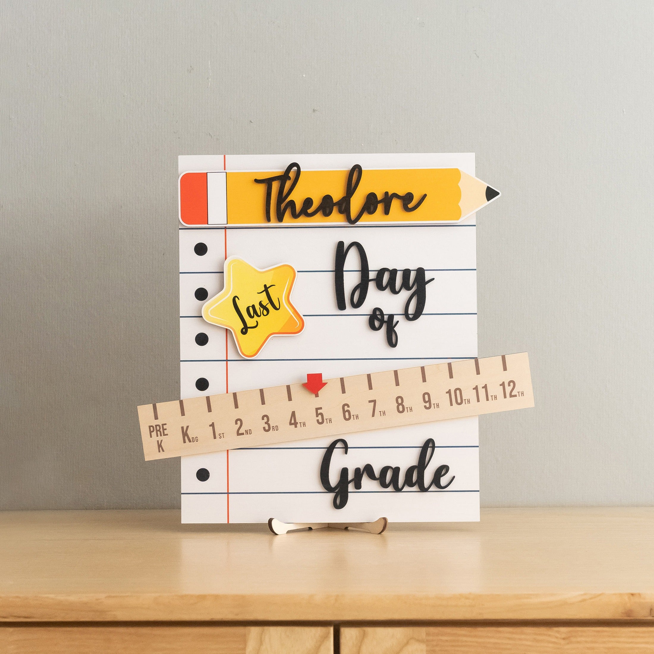 Personalized First Day of School Sign for Back to School B25