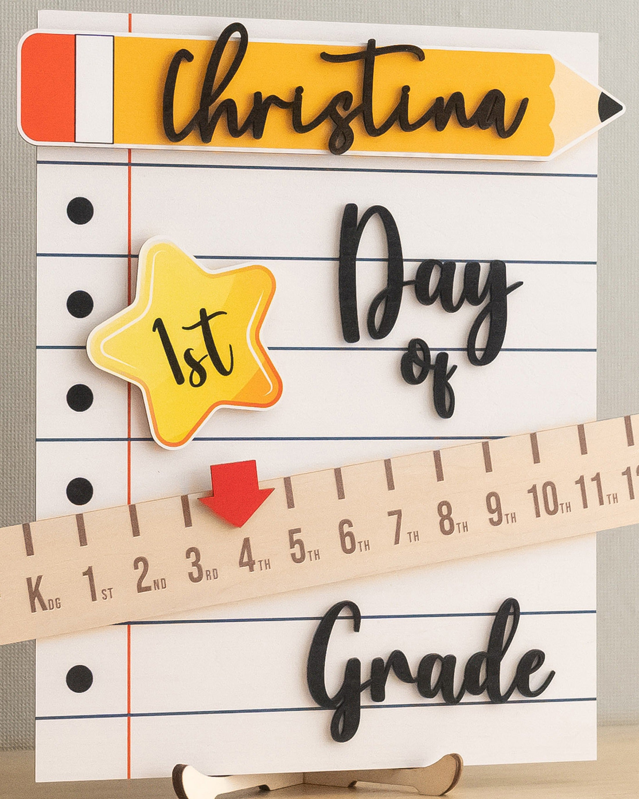 Personalized First Day of School Sign for Back to School B25