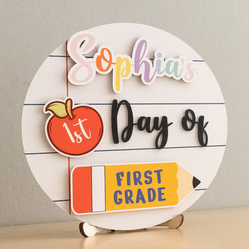 Personalized First Day of School Sign for School Photos B24
