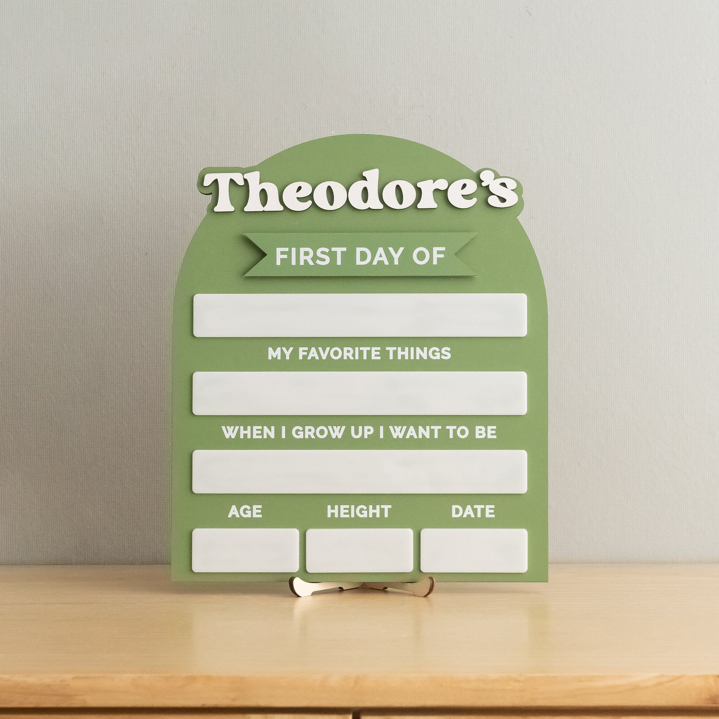 Personalized First Day of School Sign for Back to School Photos B30