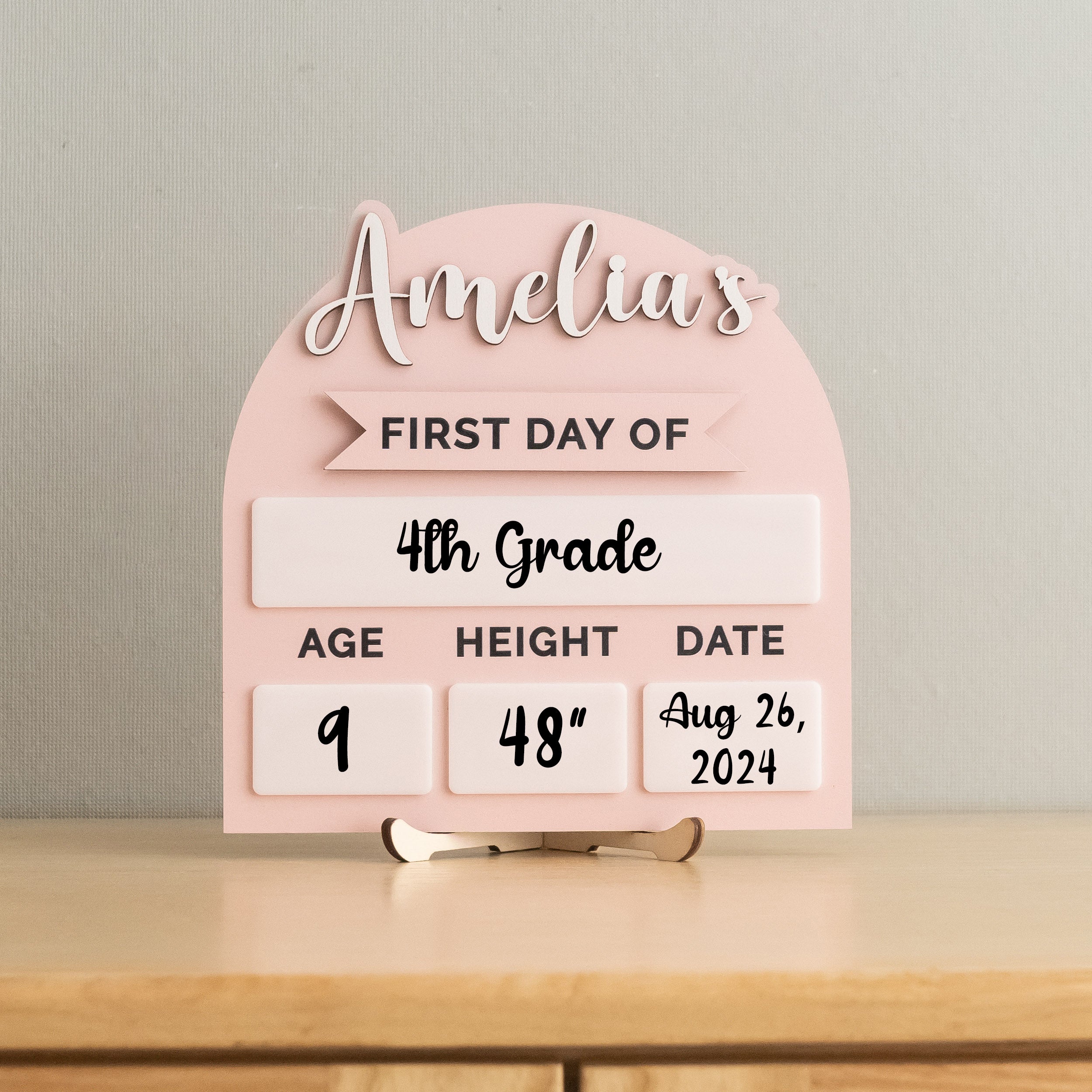Personalized First Day of School Sign for Back to School Photos B30