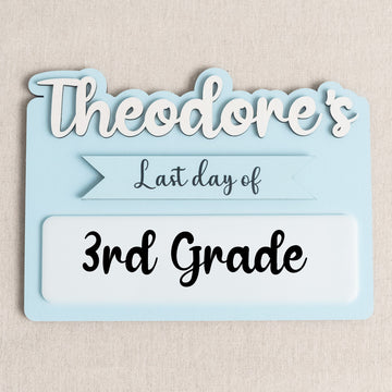 Personalized First Day of School Sign and Reusable School Board B29