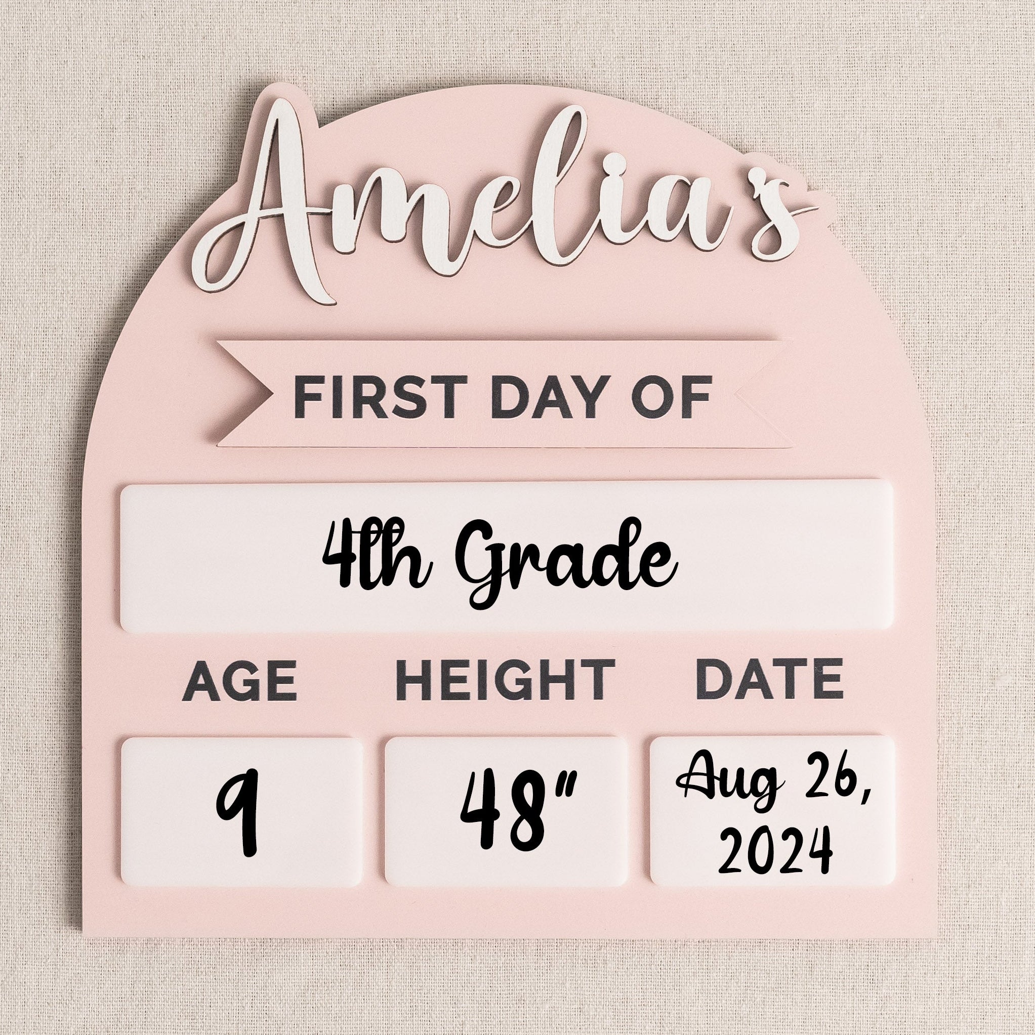 Personalized First Day of School Sign and Kindergarten Keepsake B30