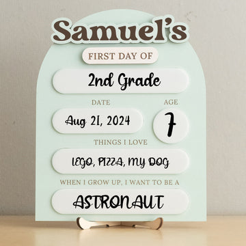 Personalized First Day of School Sign for School Journey B28
