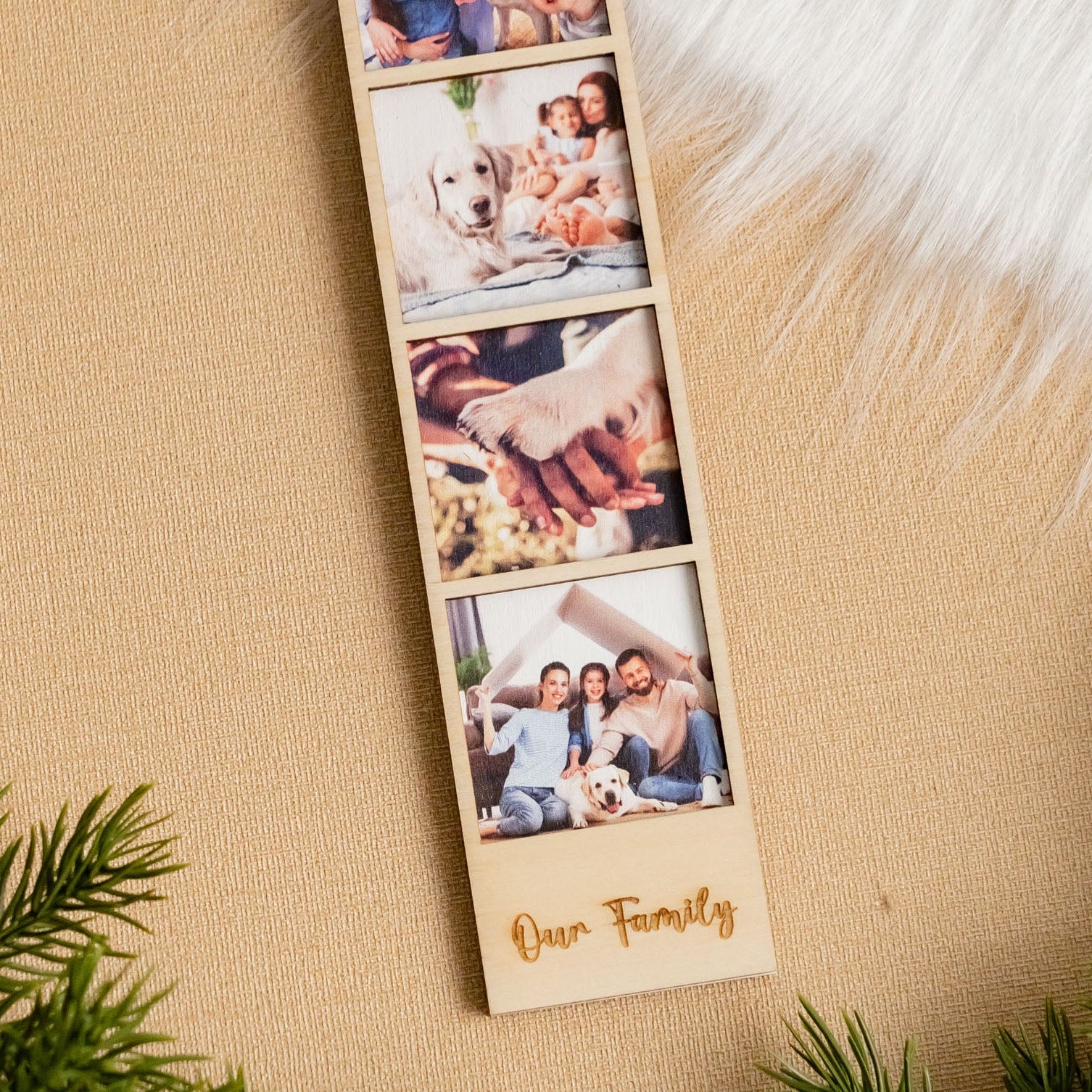 Wooden Personalized Photo Family Ornament for Photo Christmas Ornament and Wooden Picture Ornament R47