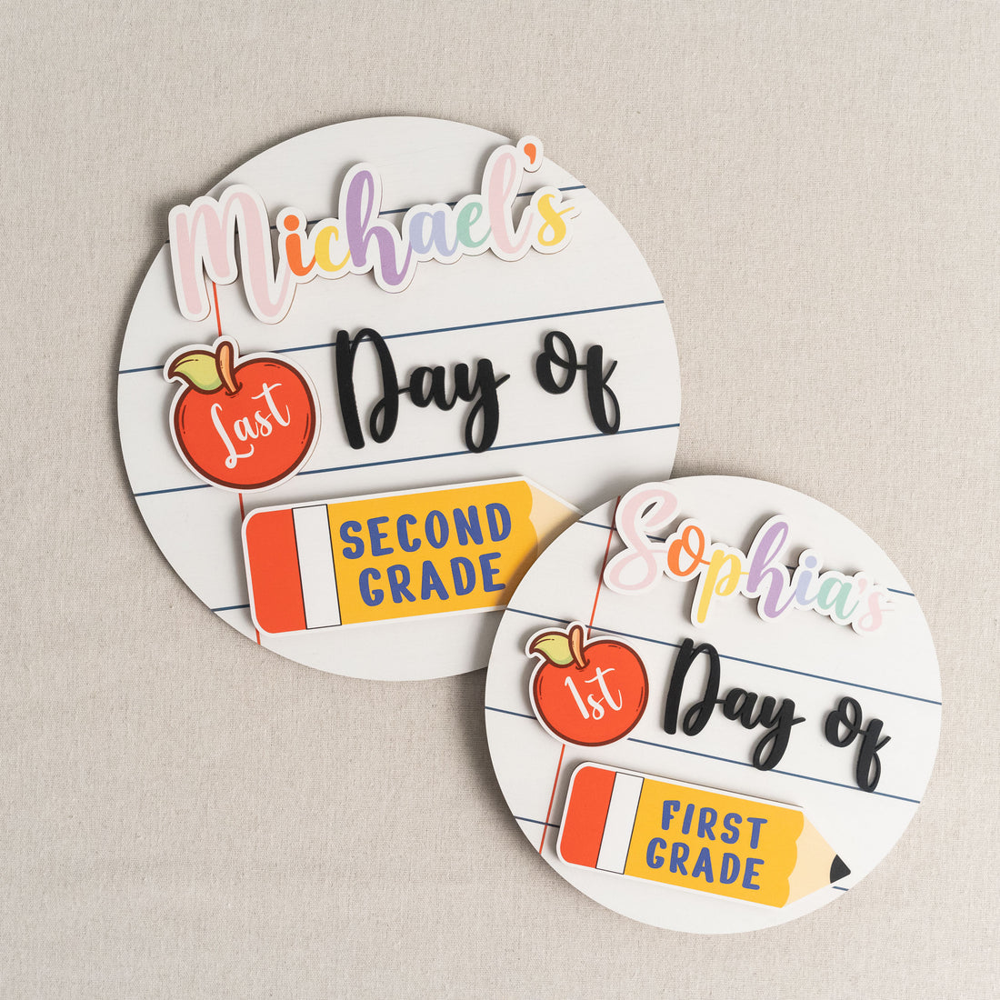 Personalized First Day of School Sign for Kindergarten Photos B24
