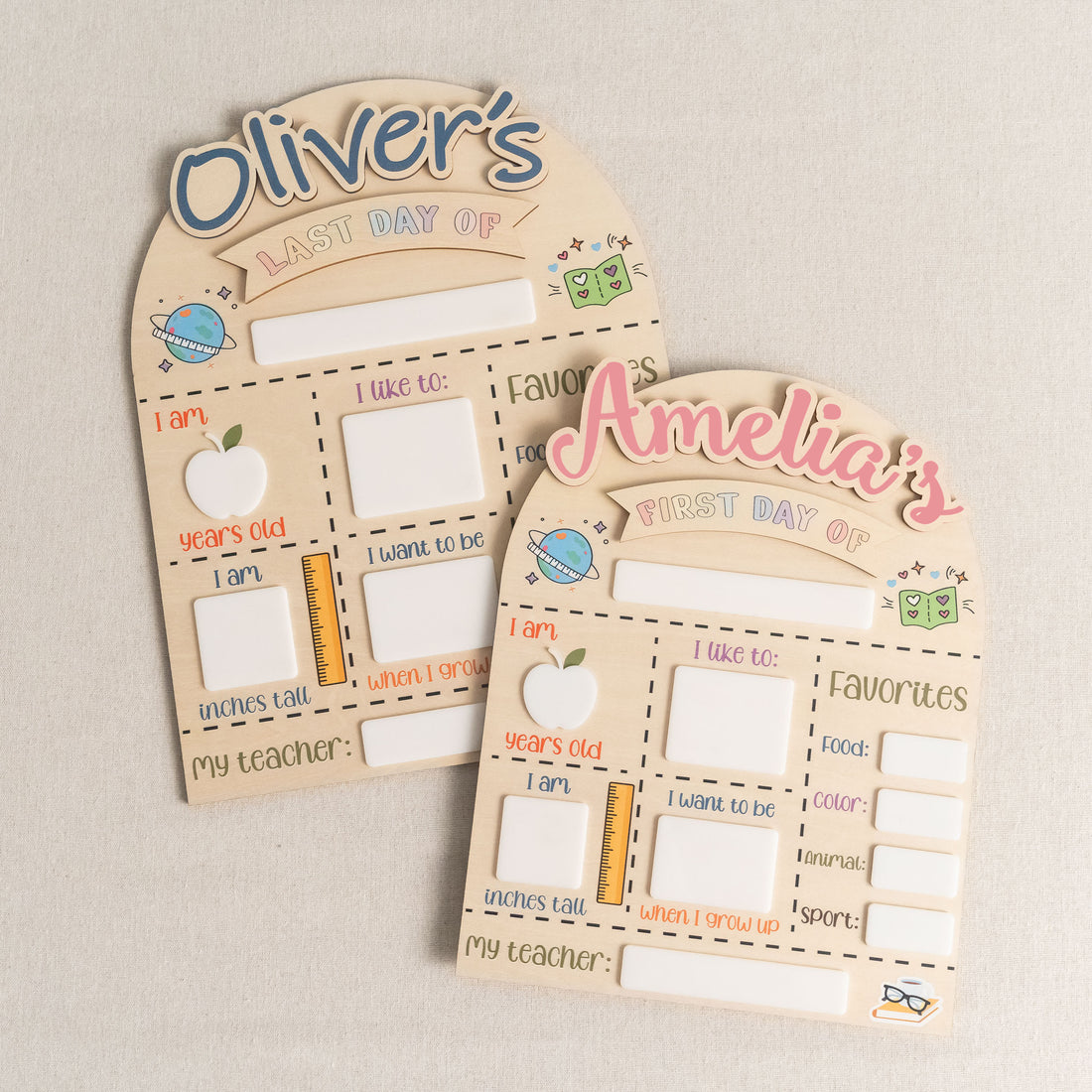 Personalized First Day of School Sign with Custom Board B26