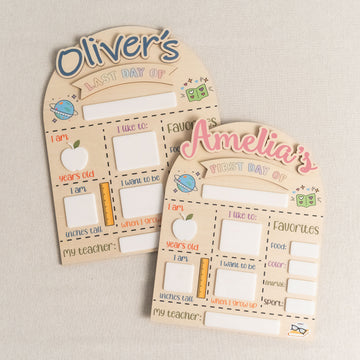 Personalized First Day of School Sign for School Photo Board B26