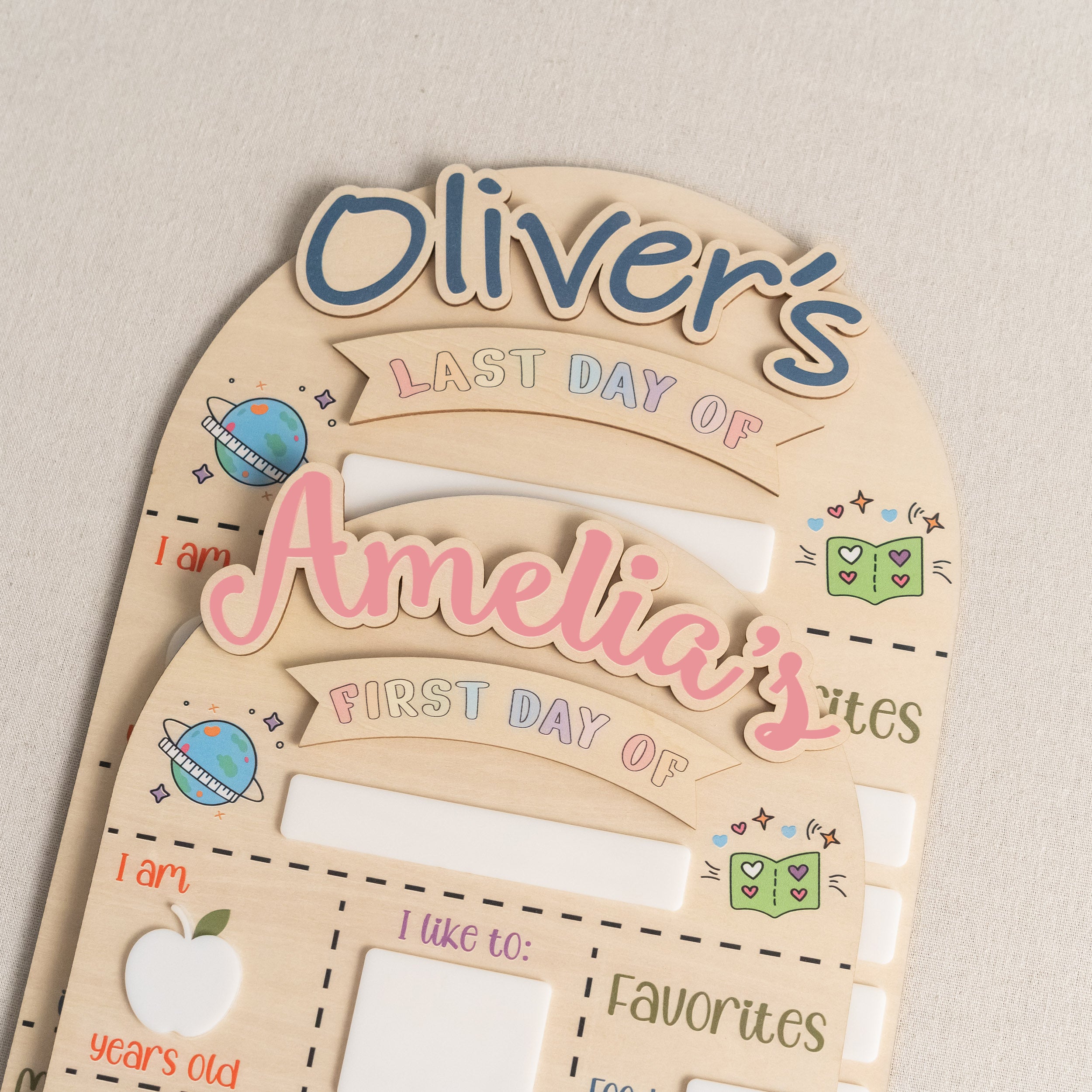 Personalized First Day of School Sign for Milestone Photos B26