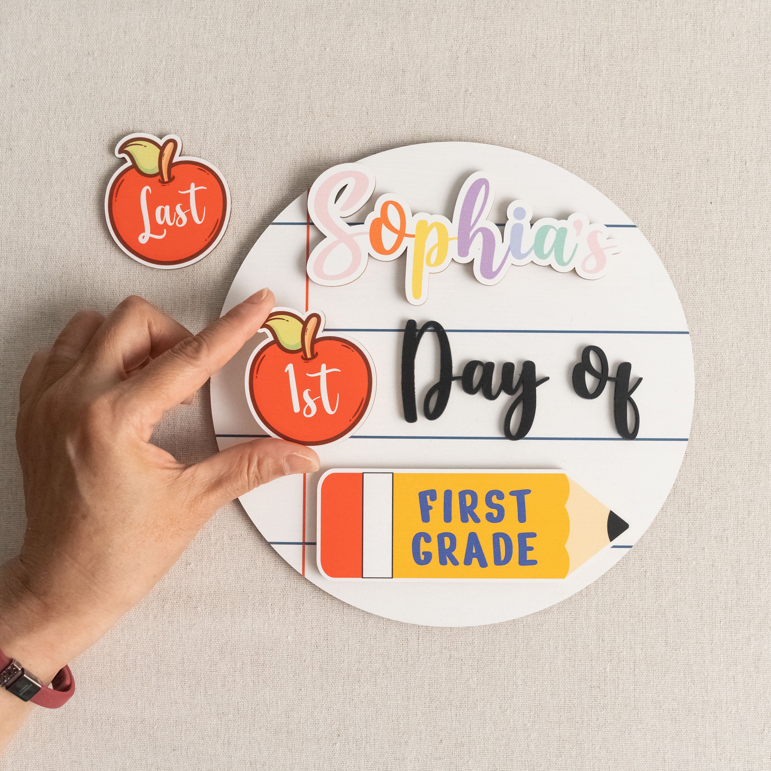 Personalized First Day of School Sign for Kindergarten Photos B24