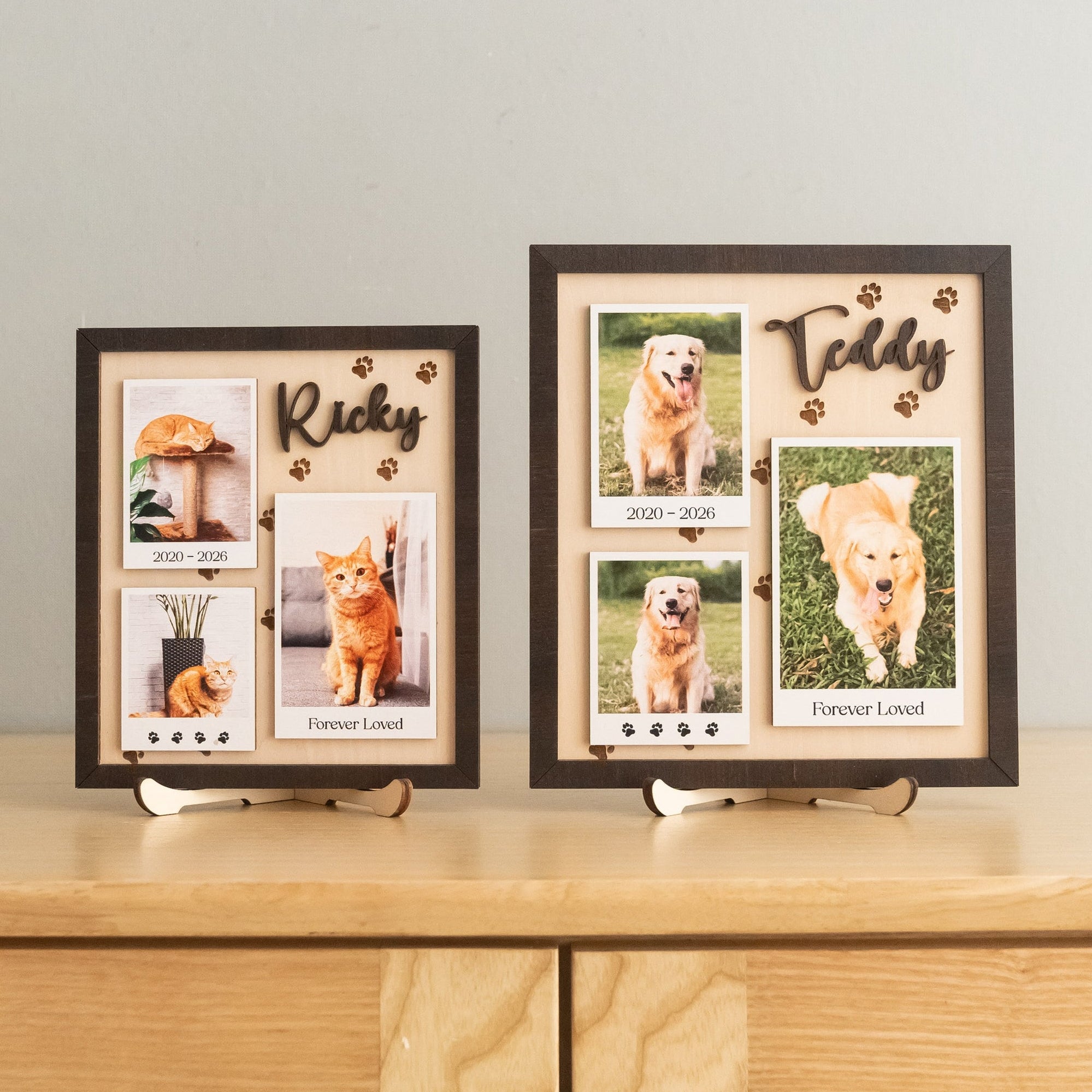 Personalized Pet Memorial Photo Wood Sign for Pet Remembrance B33