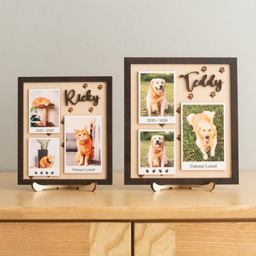 Personalized Pet Memorial Photo Wood Sign Dog Memorial Gift B33